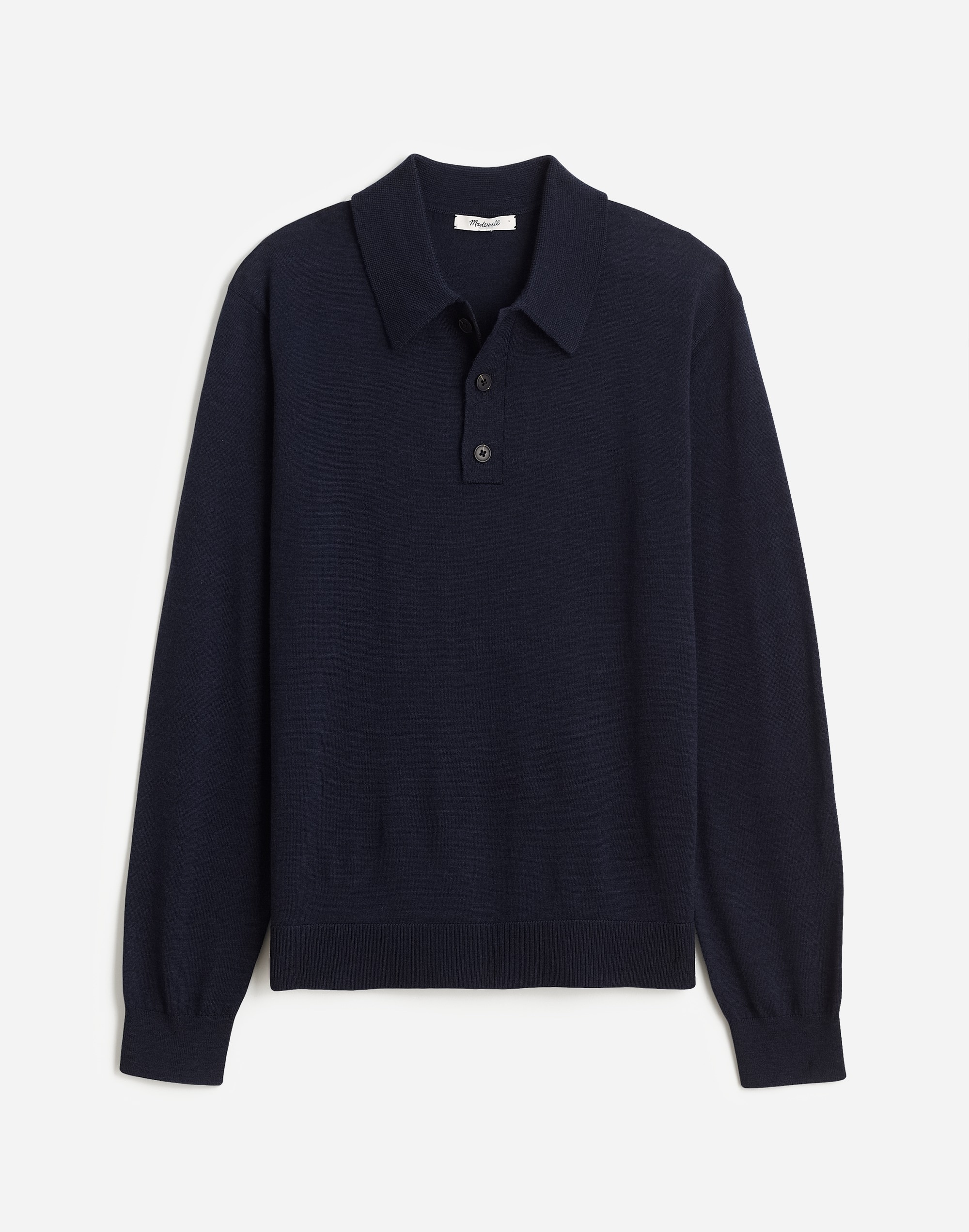 Three-Button Sweater Polo Shirt Merino Wool | Madewell