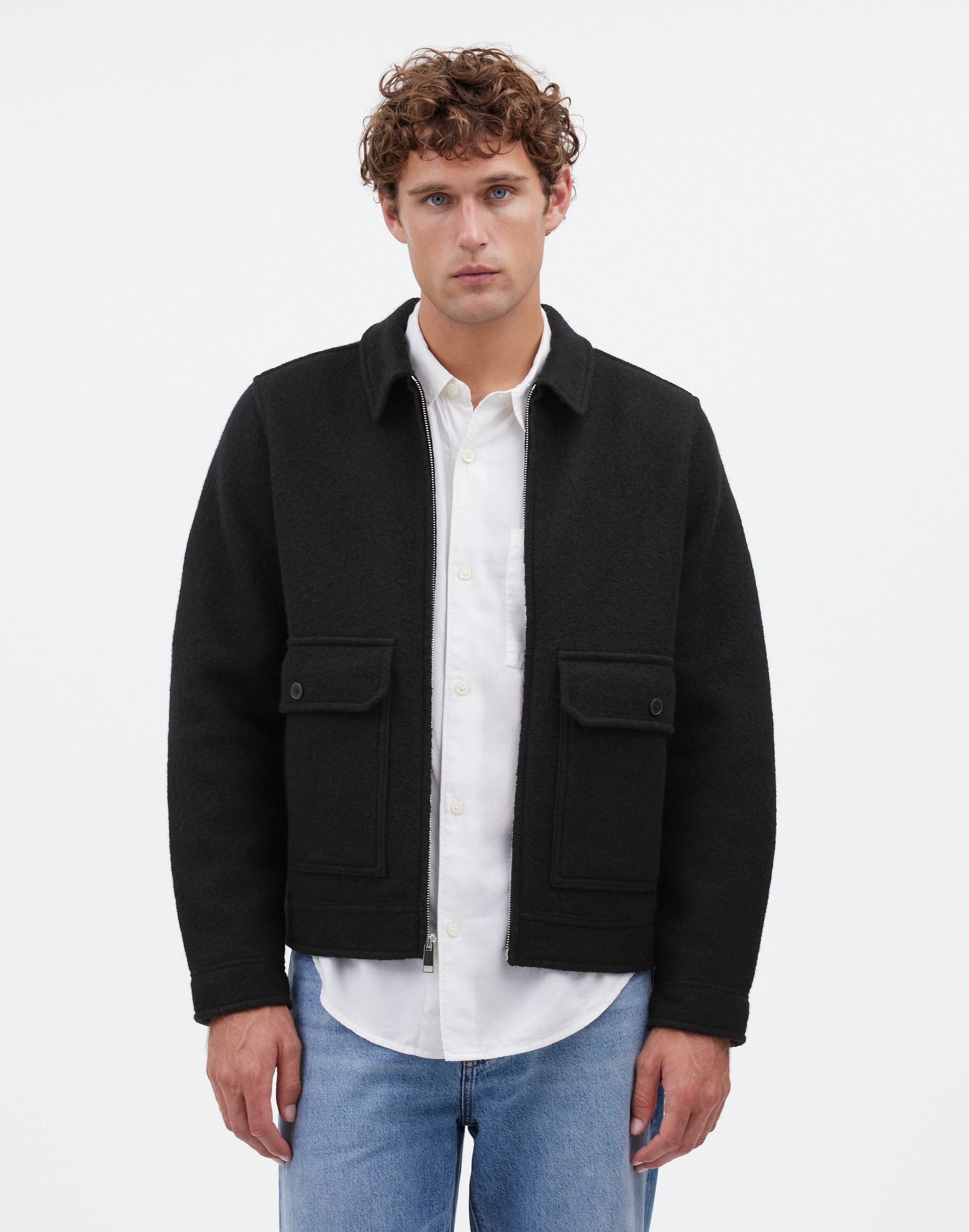 Boiled Wool Zip-Front Jacket | Madewell