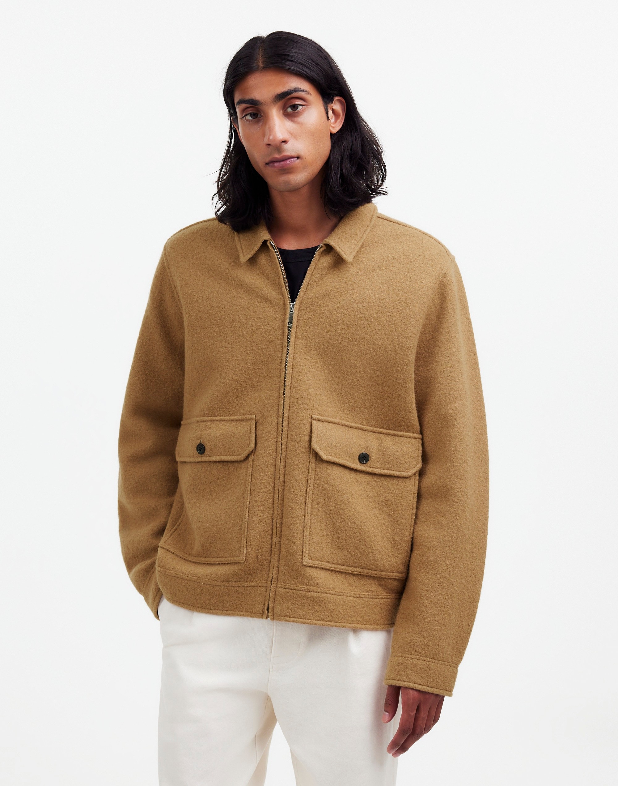 Boiled Wool Zip-Front Jacket | Madewell