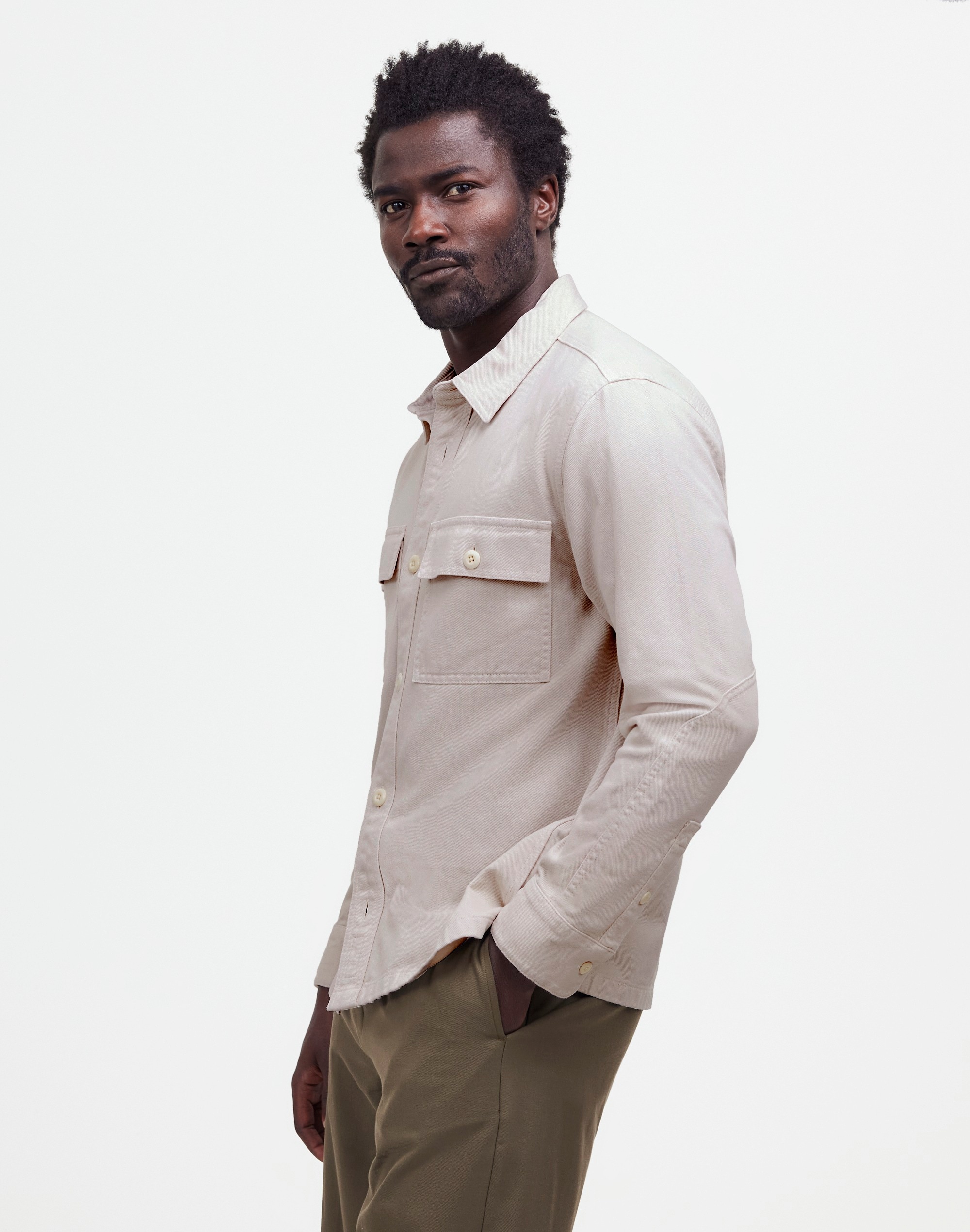 Straight-Hem Work Shirt in Garment Dye