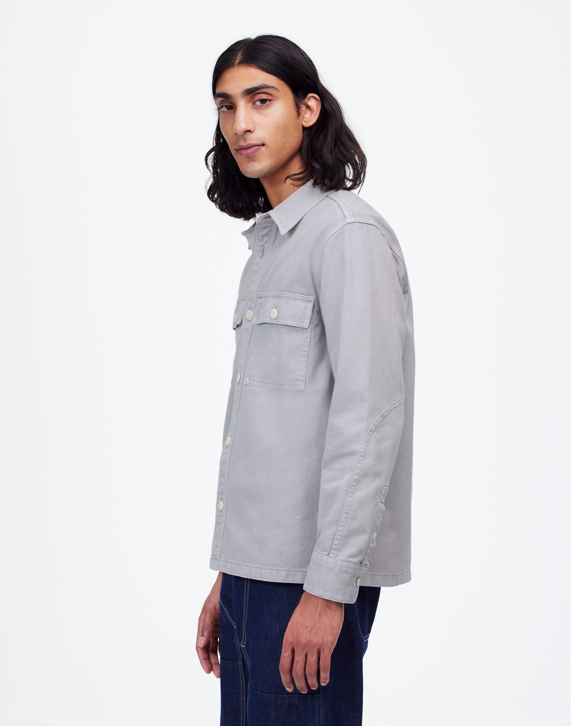 Garment-Dyed Straight-Hem Work Shirt | Madewell