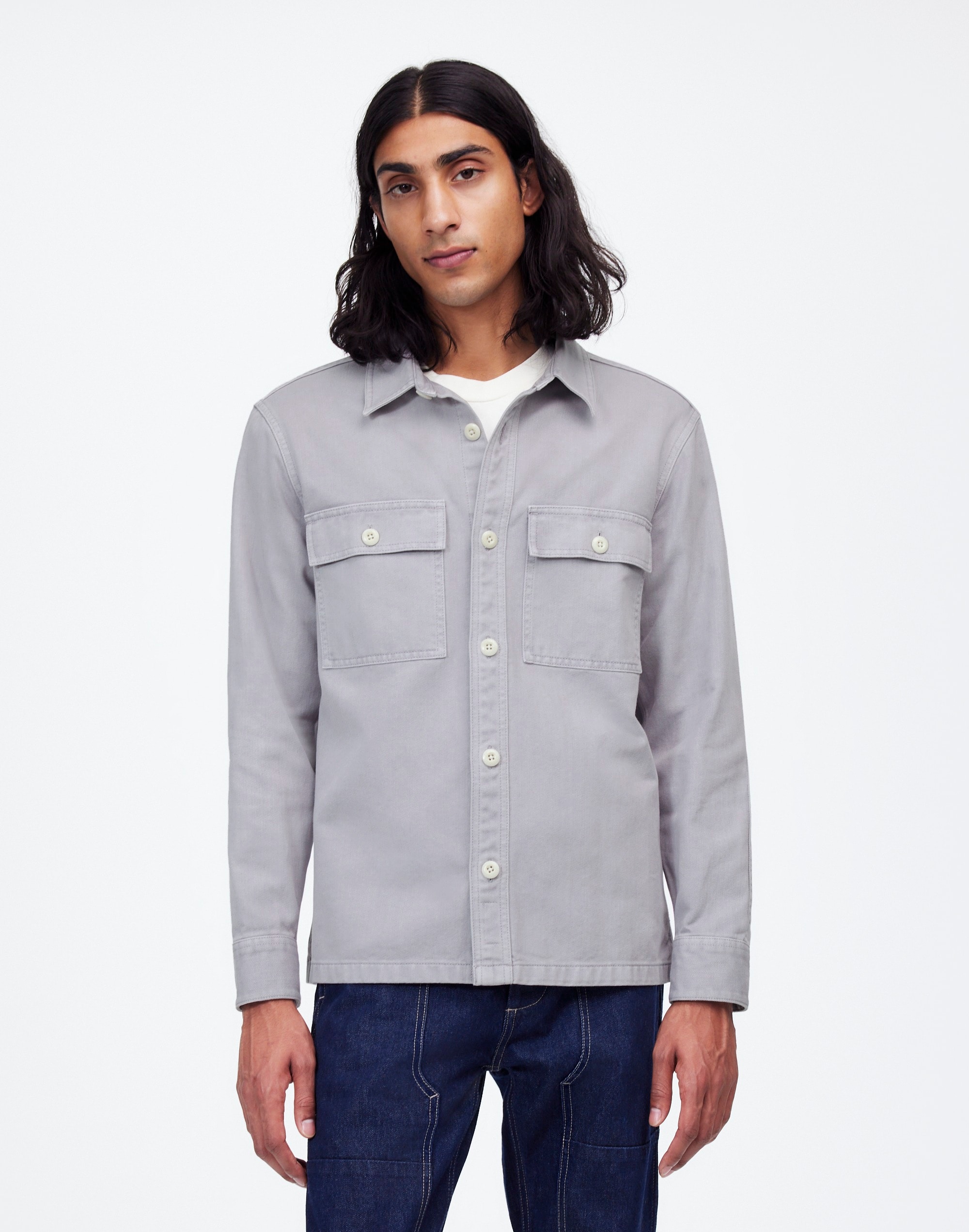 Straight-Hem Work Shirt Garment Dye | Madewell