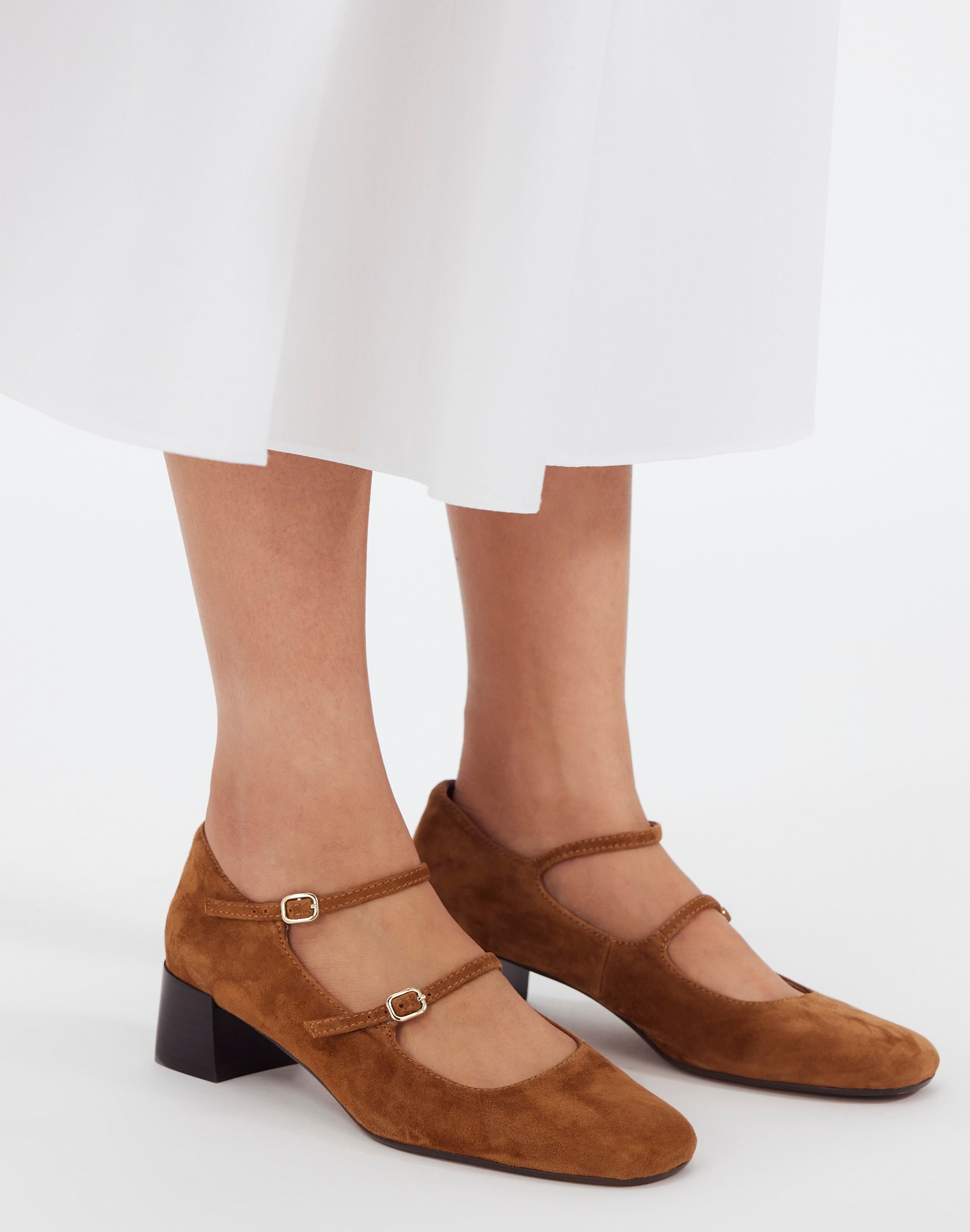 The Nettie Heeled Mary Jane Suede