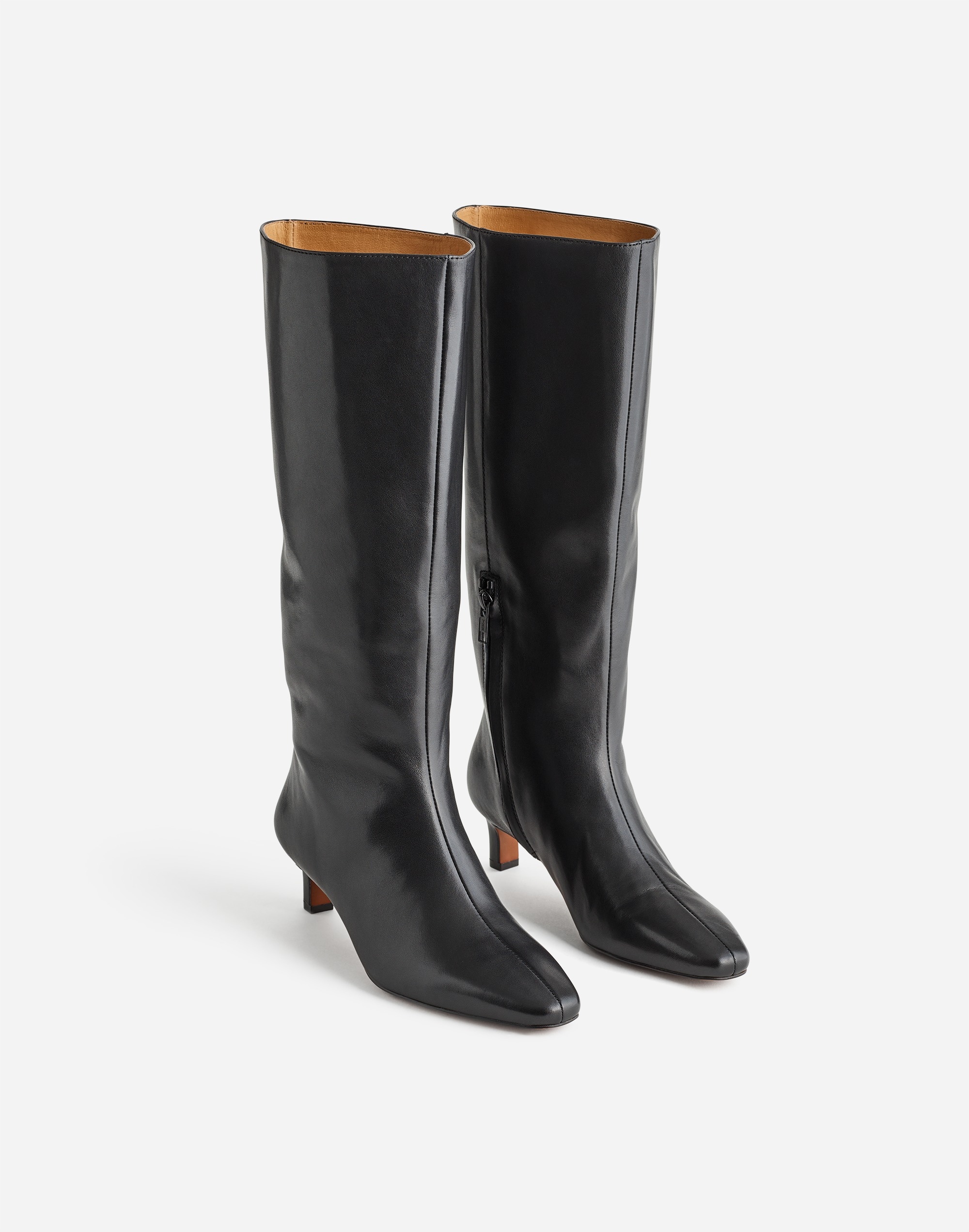 The Dimes Kitten-Heel Knee-High Boot with Extended Calf Leather | Madewell