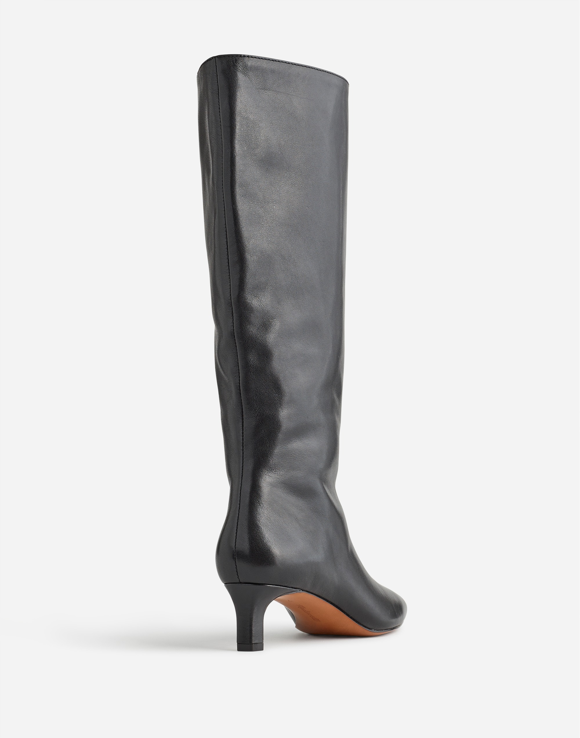 The Dimes Kitten-Heel Knee-High Boot with Extended Calf Leather | Madewell