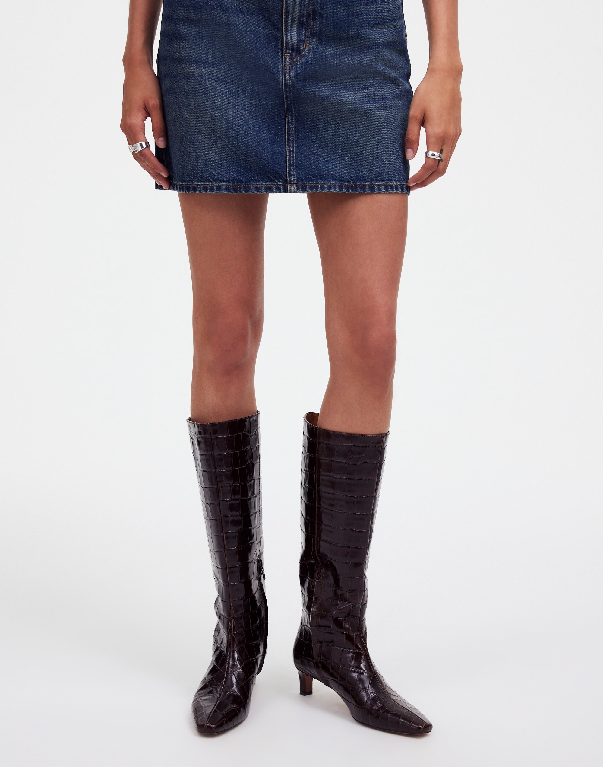 The Dimes Kitten-Heel Knee Boot | Madewell