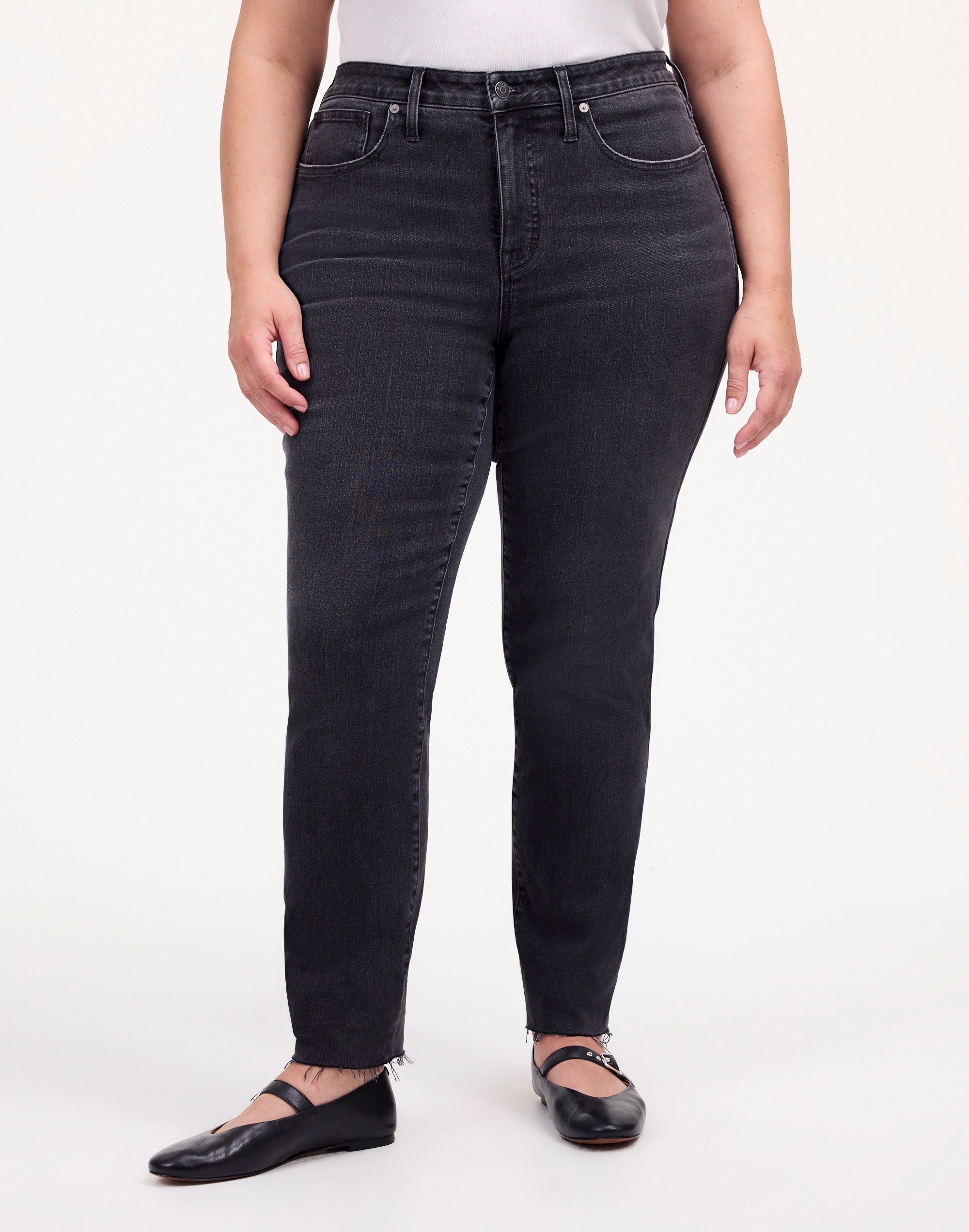 Plus Mid-Rise Stovepipe Jeans Armand Wash: Raw-Hem Edition | Madewell