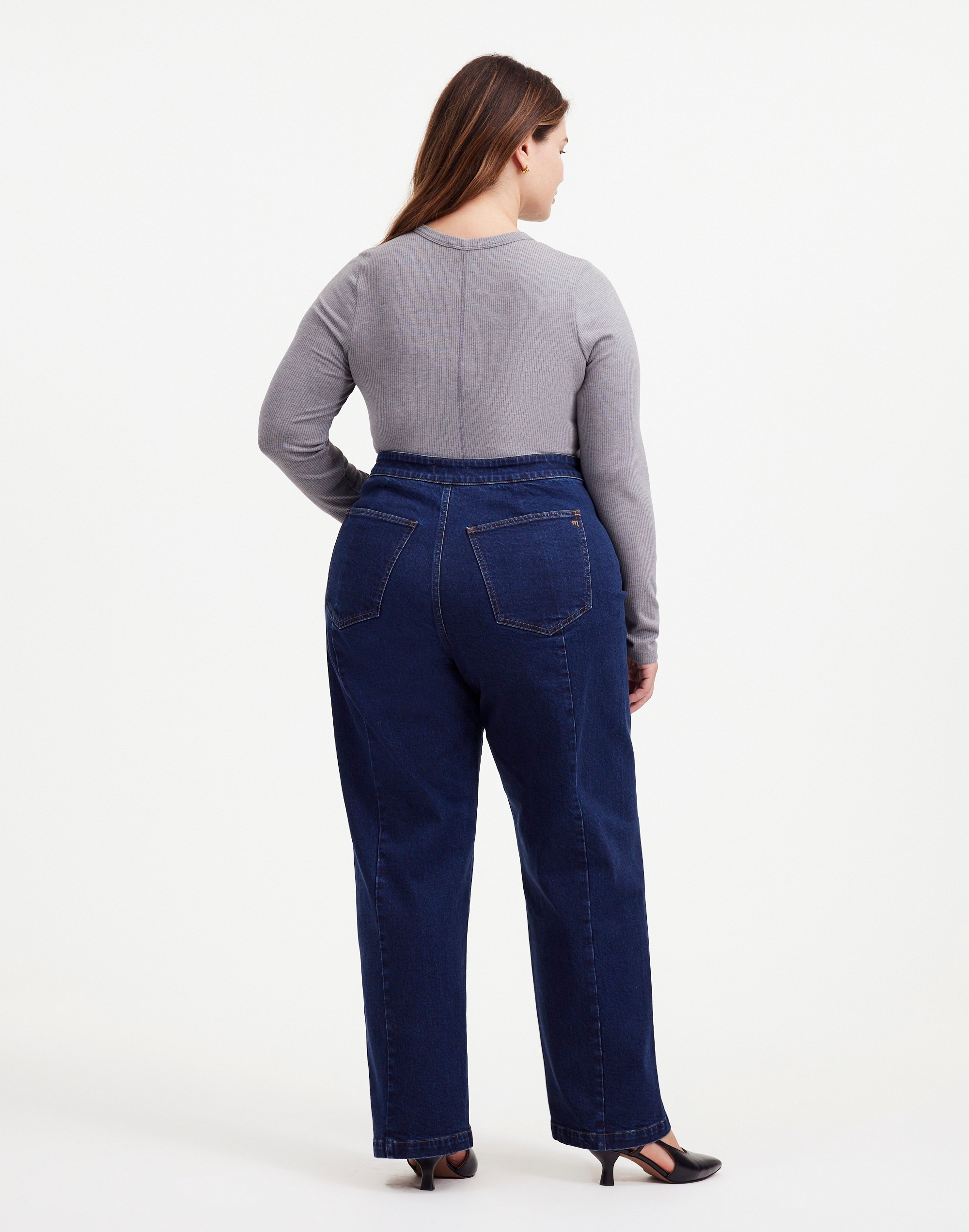 The Plus Curvy Emmett Wide-Leg Jean Leffers Wash: Welt Pocket Edition | Madewell