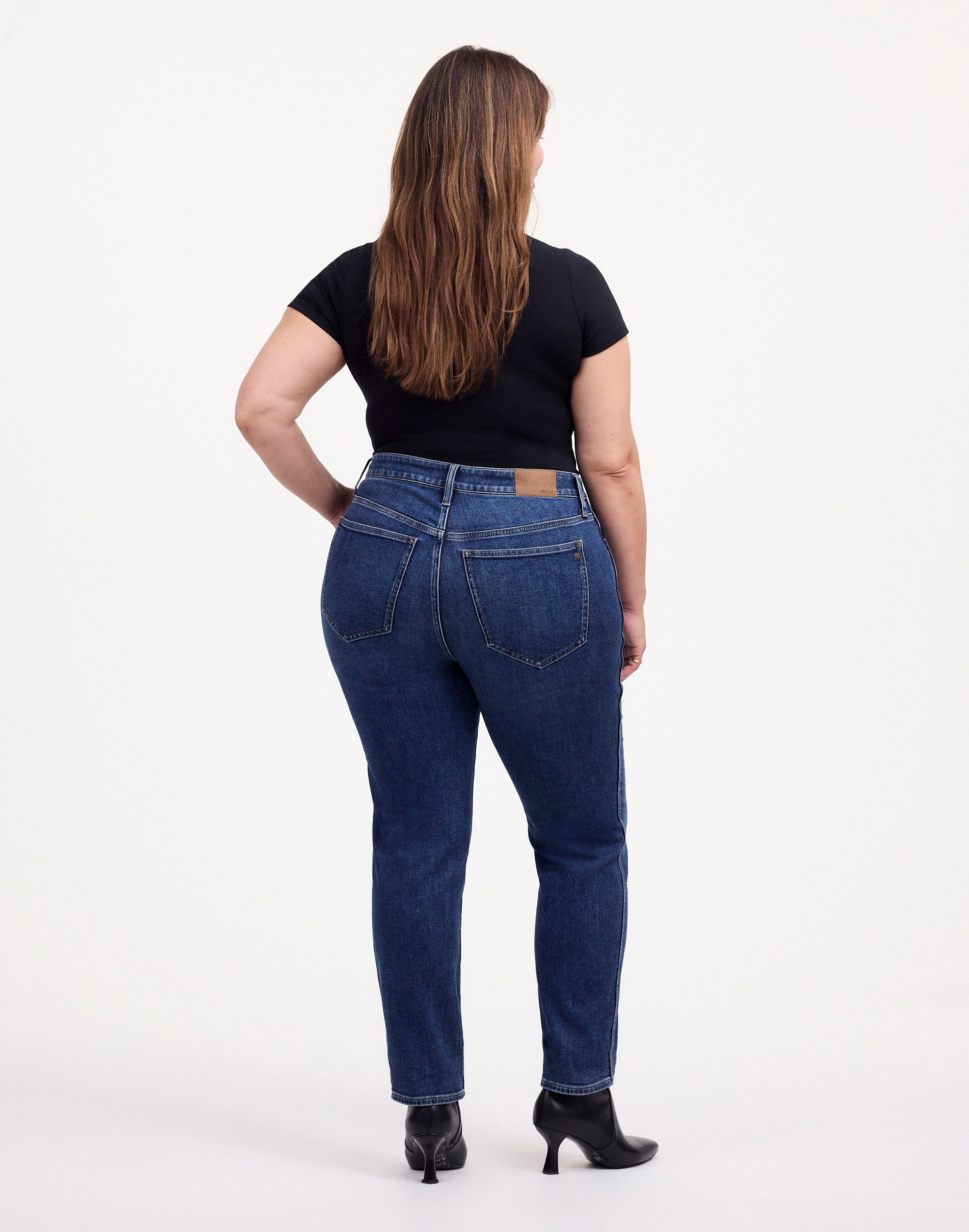 Plus Curvy Mid-Rise Stovepipe Jeans Deming Wash | Madewell