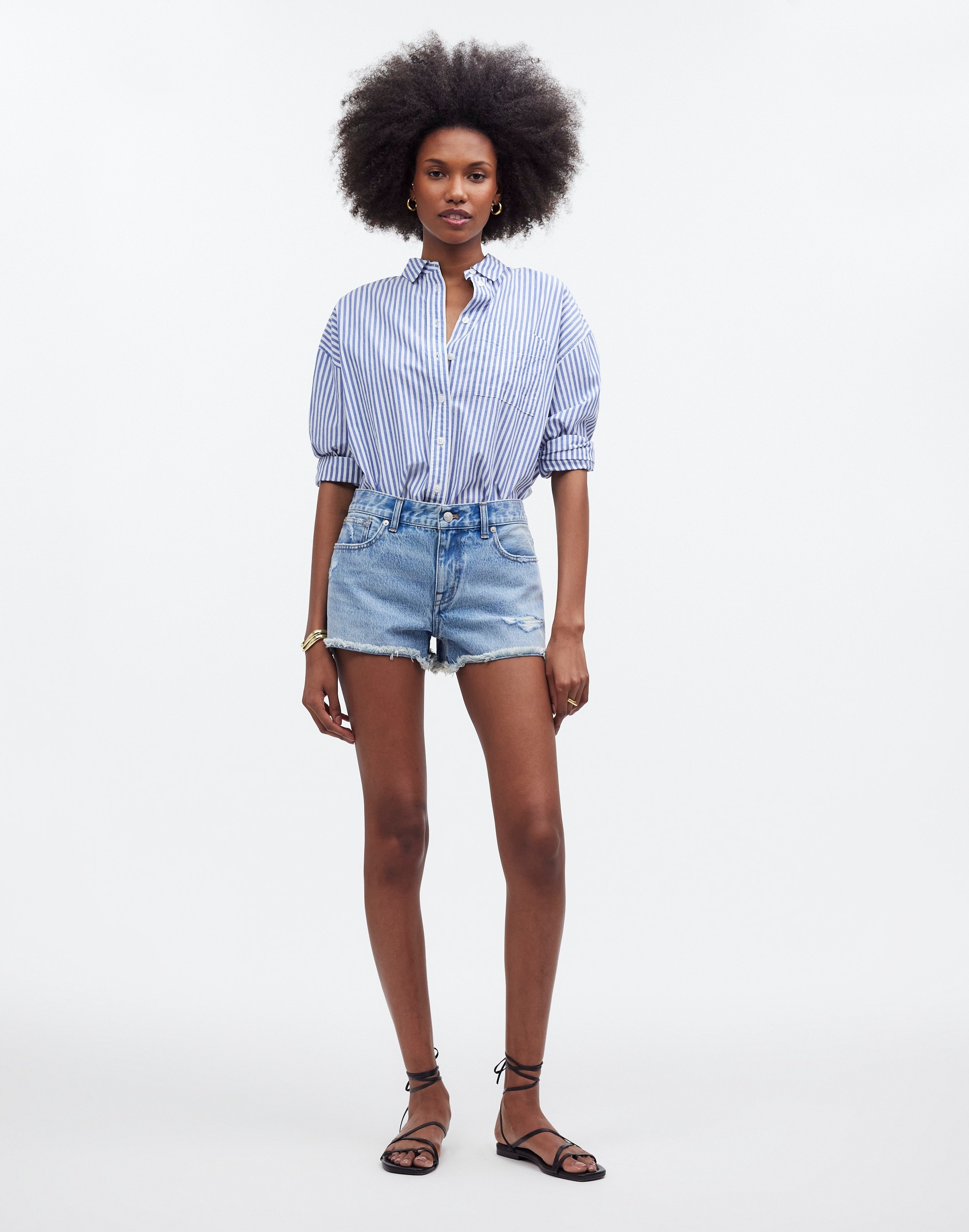 Low-Rise Boyfriend Shorts Glendora Wash