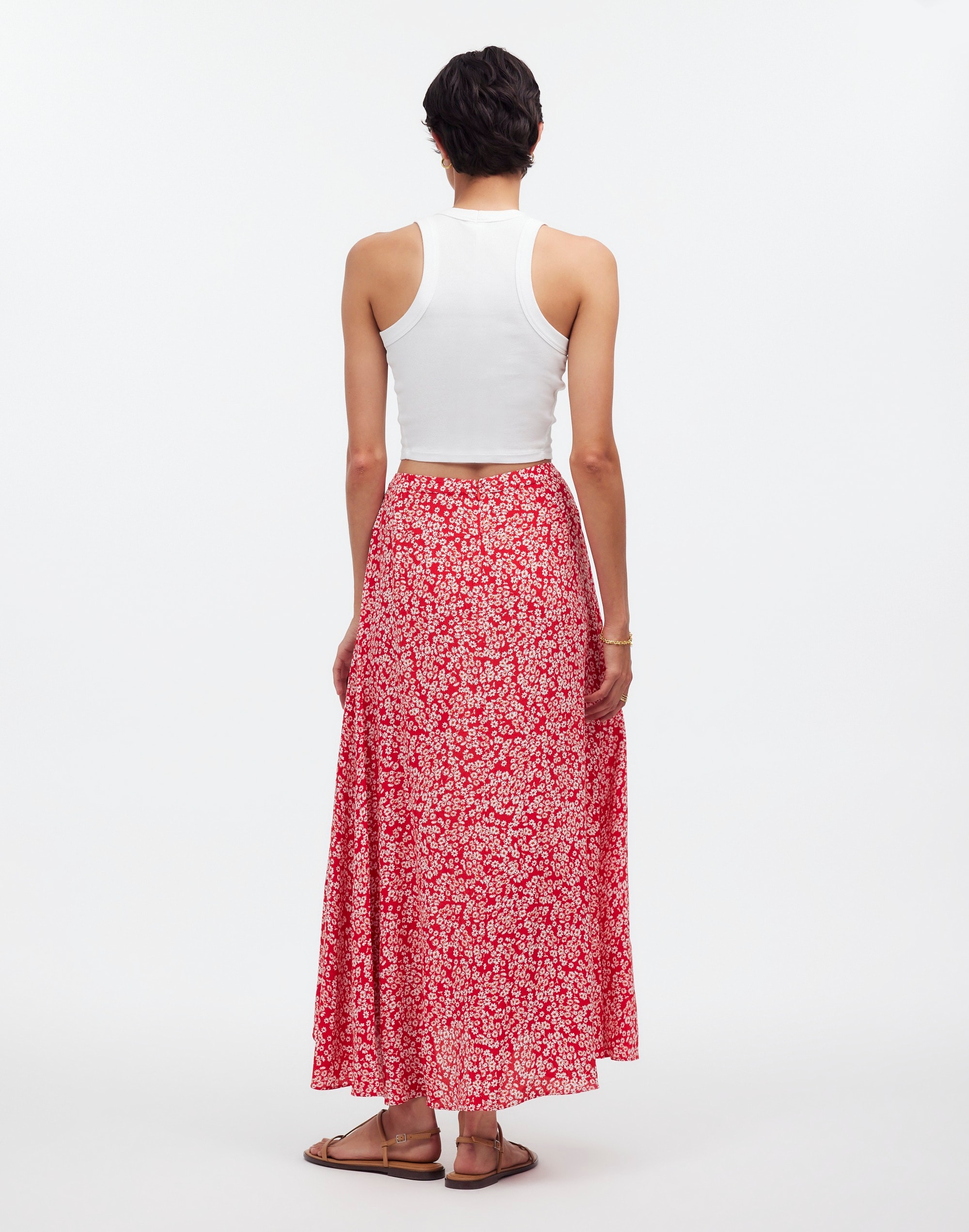 Midi Slip Skirt Floral