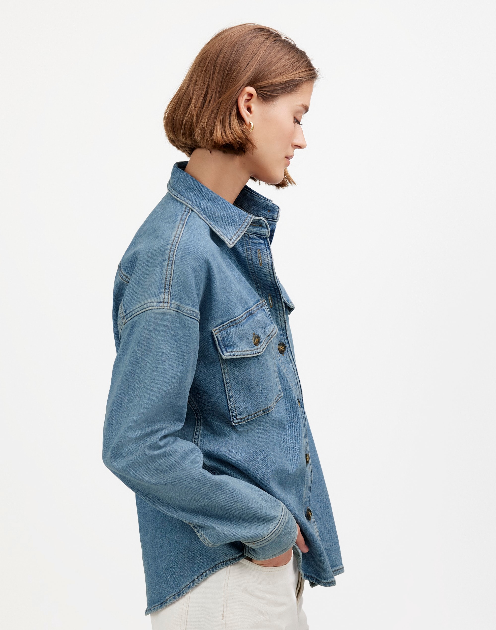 Denim Long-Sleeve Button-Up Shirt | Madewell