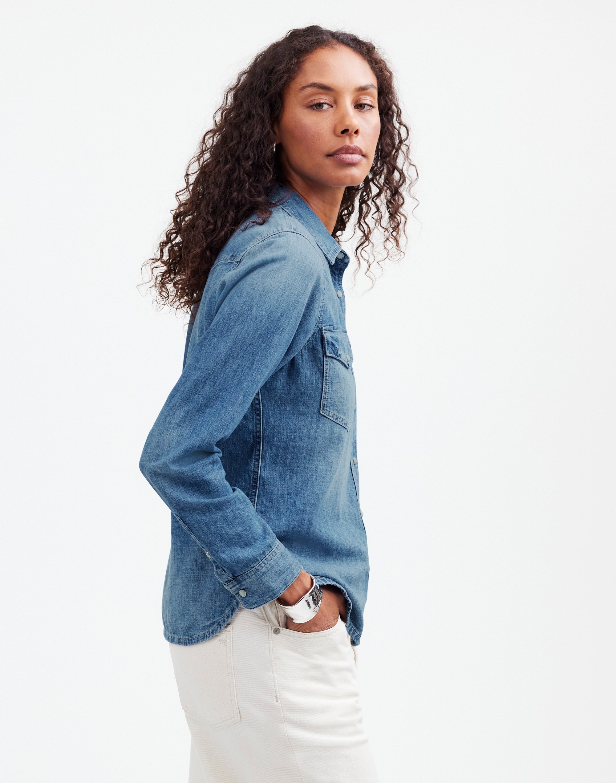 Denim Western Shirt Lincroft Wash | Madewell