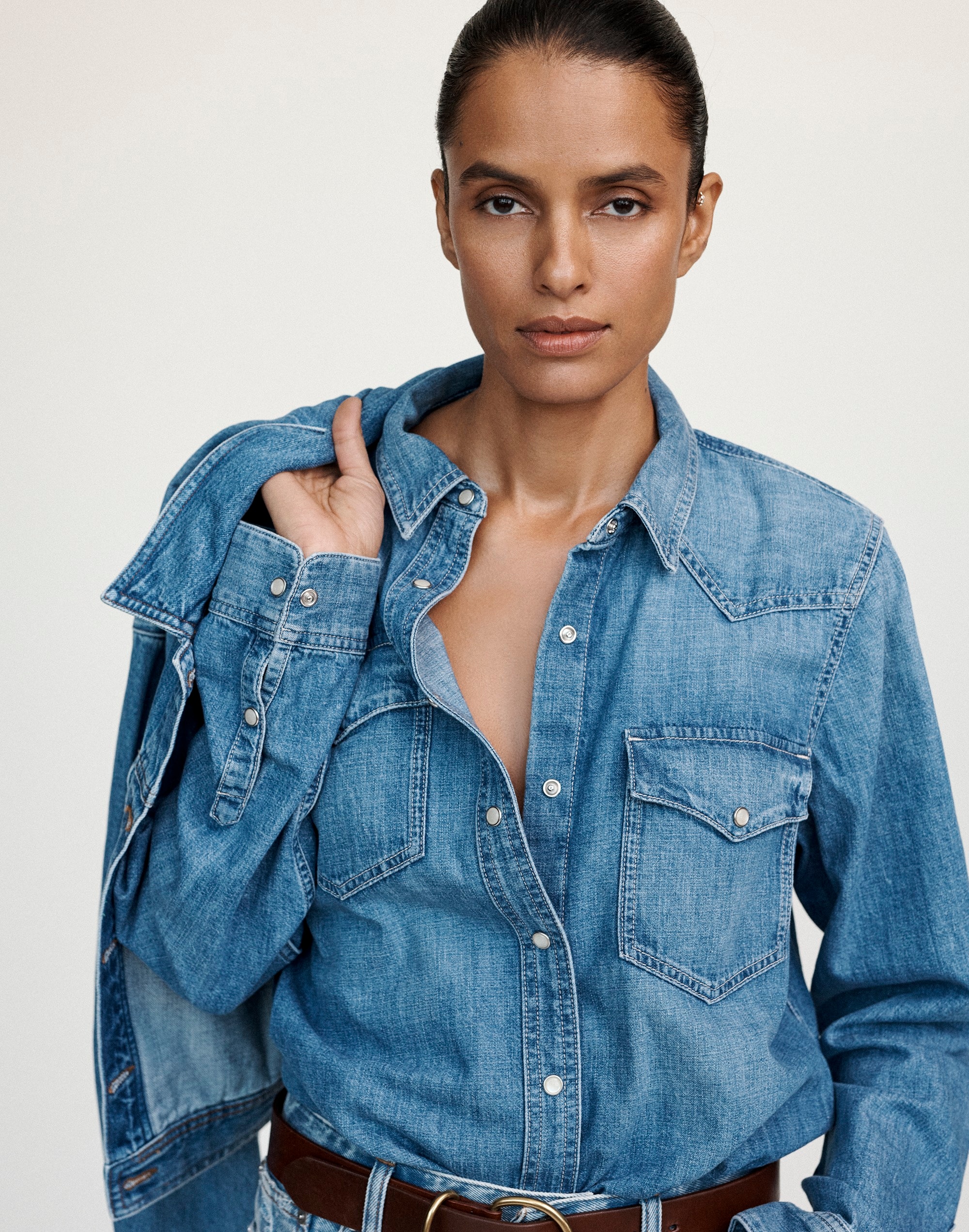 Denim Western Shirt Lincroft Wash | Madewell