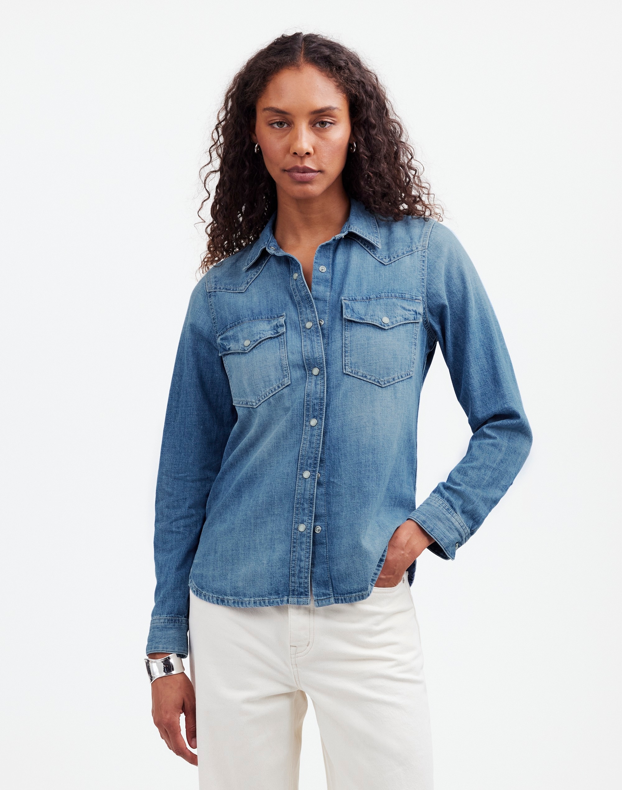 Denim Western Shirt Lincroft Wash | Madewell