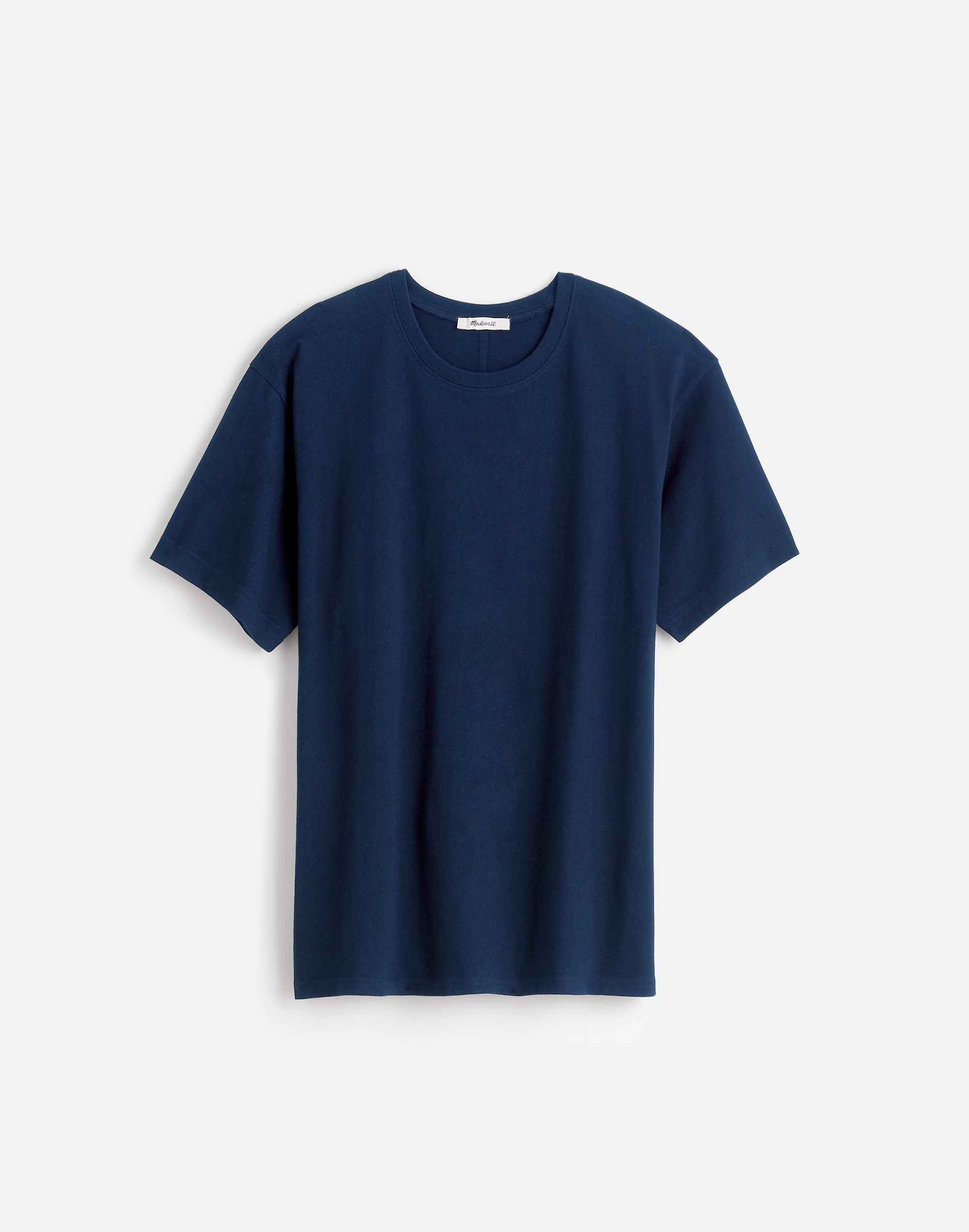 Mw Cotton Relaxed Oversized Tee In Blue