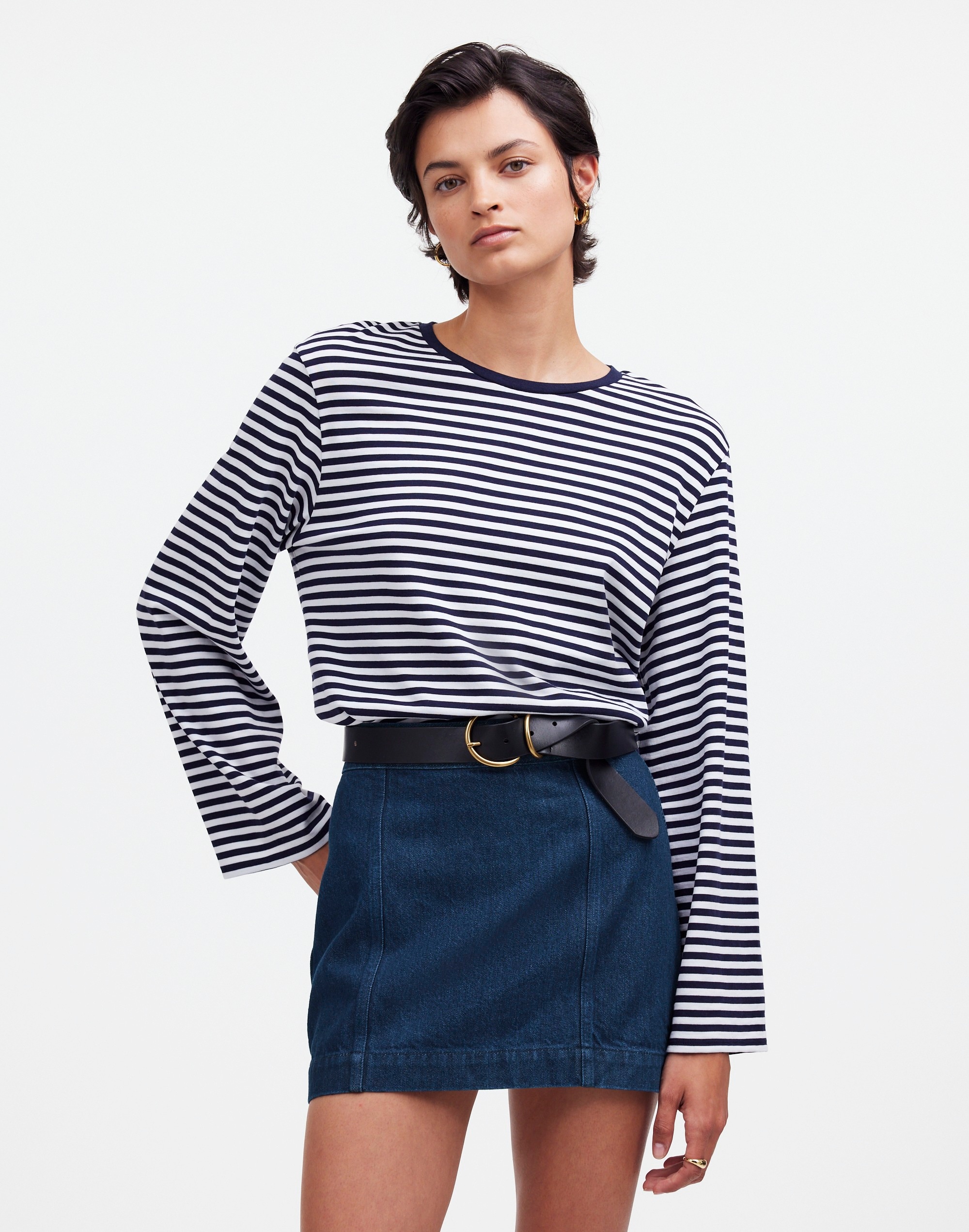 Denim Seamed Mini Skirt Maytown Wash | Madewell