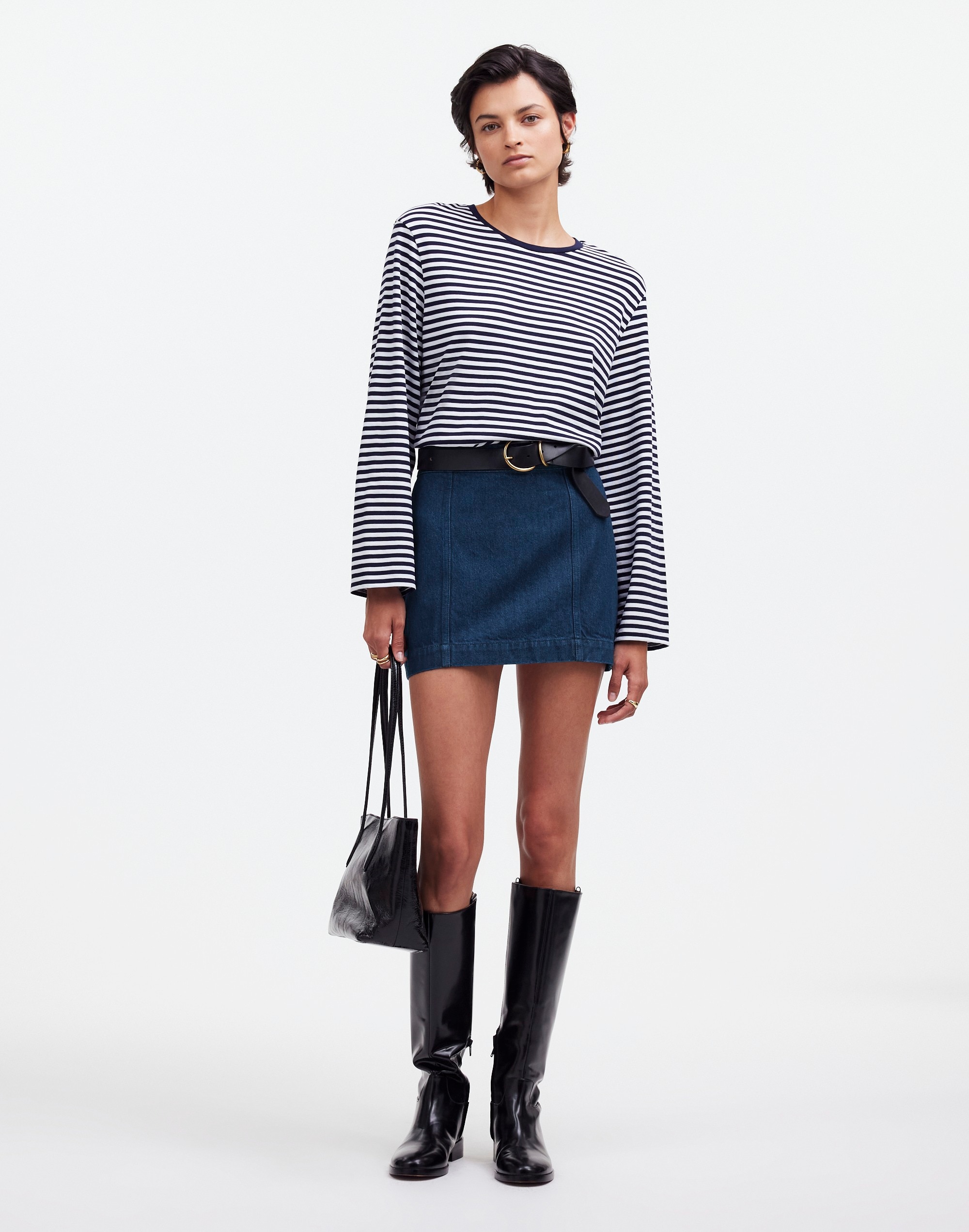 Denim Seamed Mini Skirt Maytown Wash | Madewell