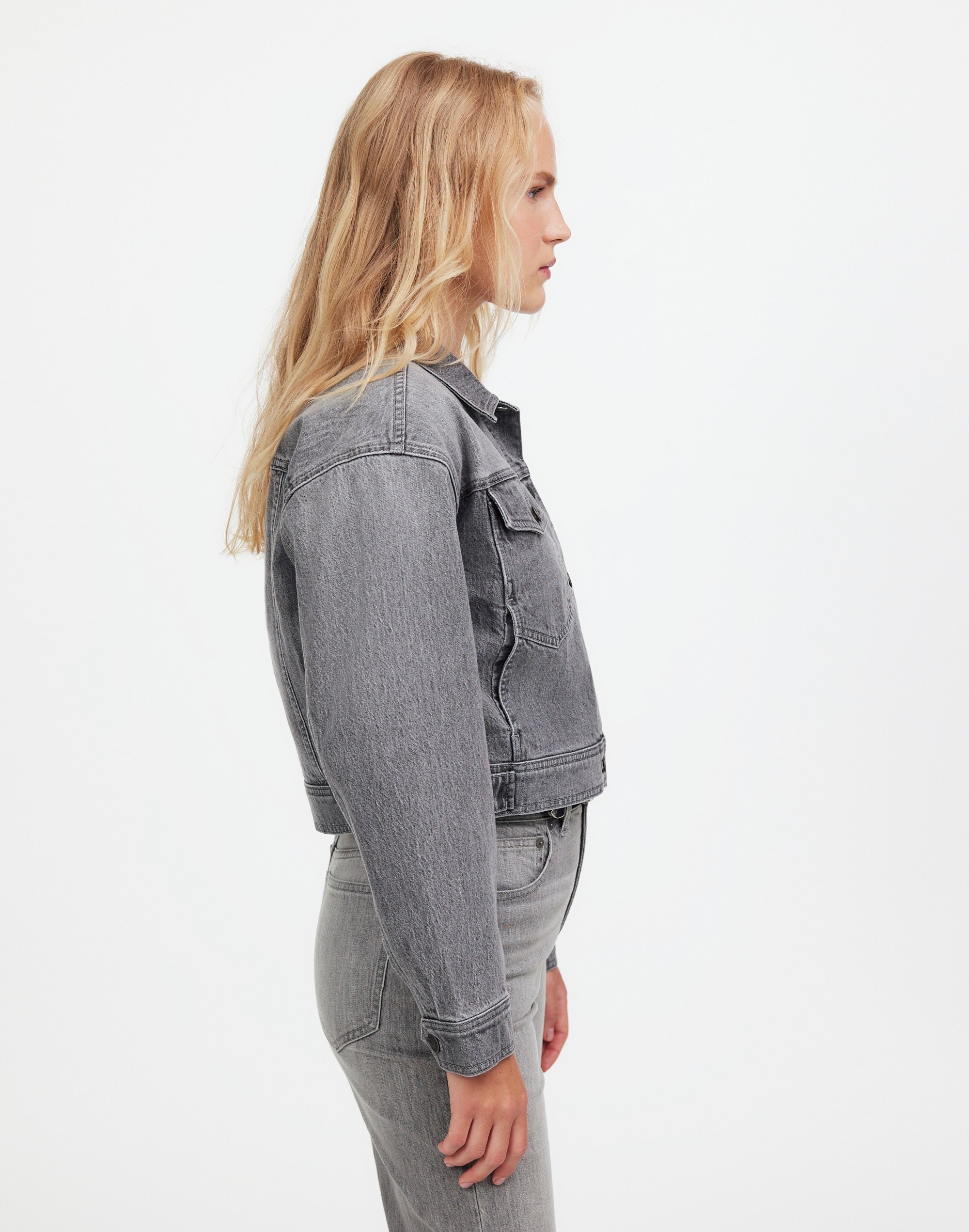 Button-Front Denim Jacket in Hallandale Wash | Madewell