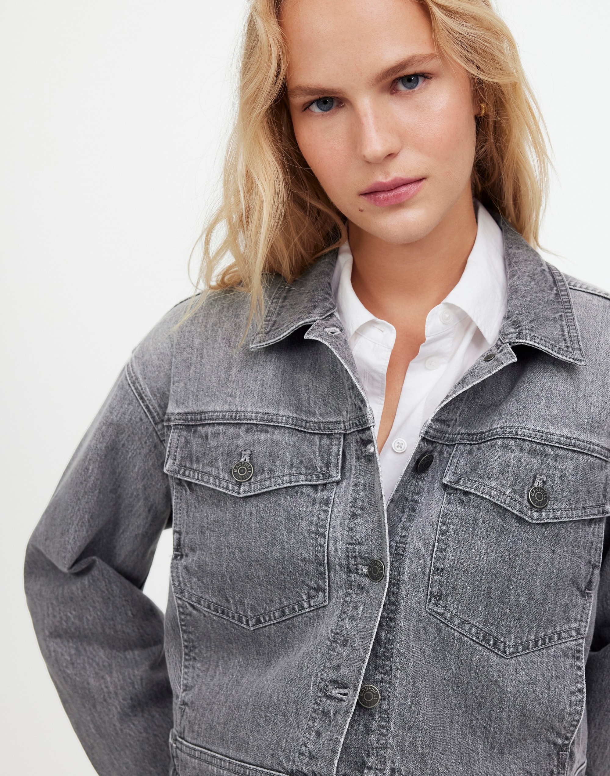 Button-Front Denim Jacket Hallandale Wash | Madewell