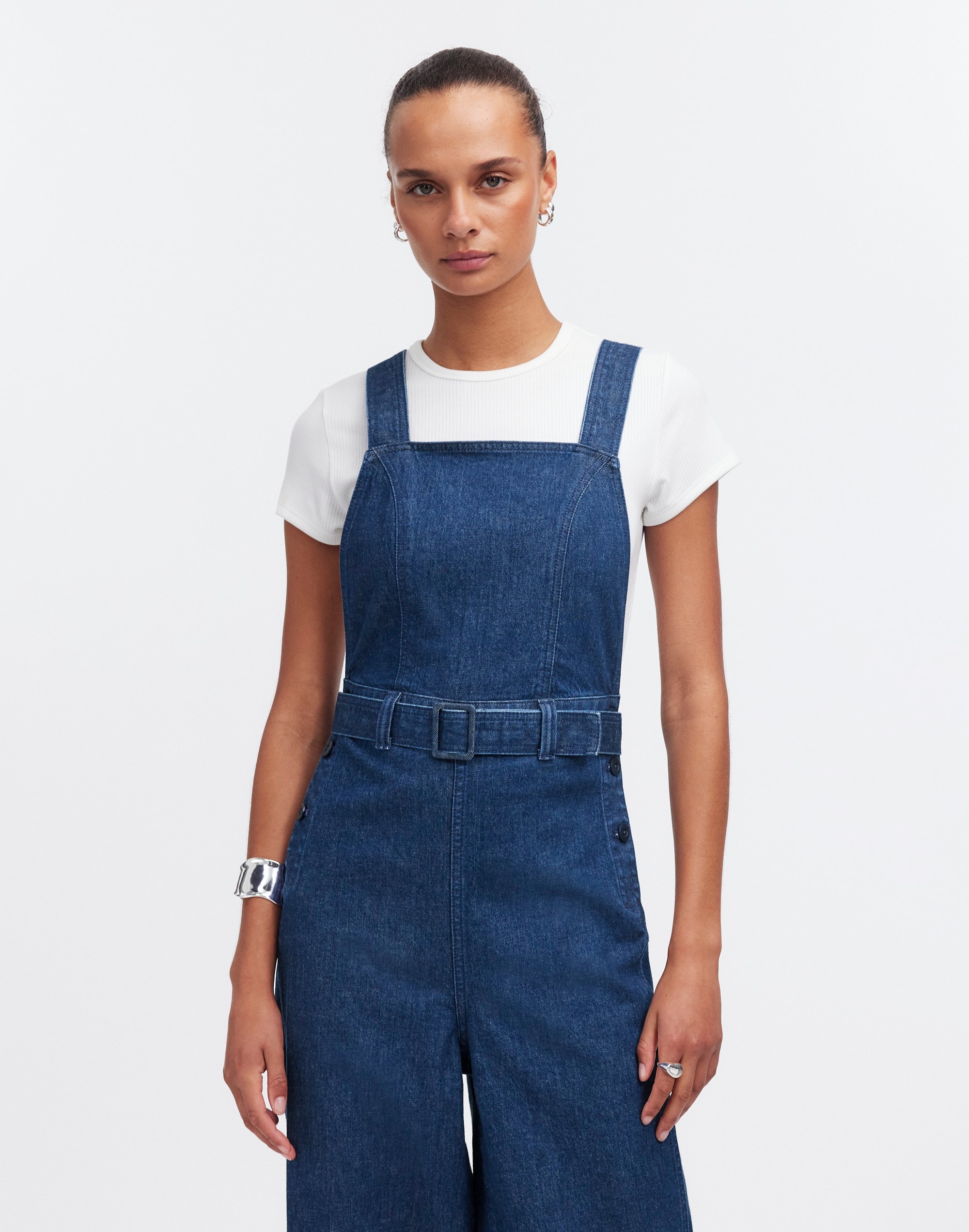 Denim Cross-Back Jumpsuit Cason Wash | Madewell