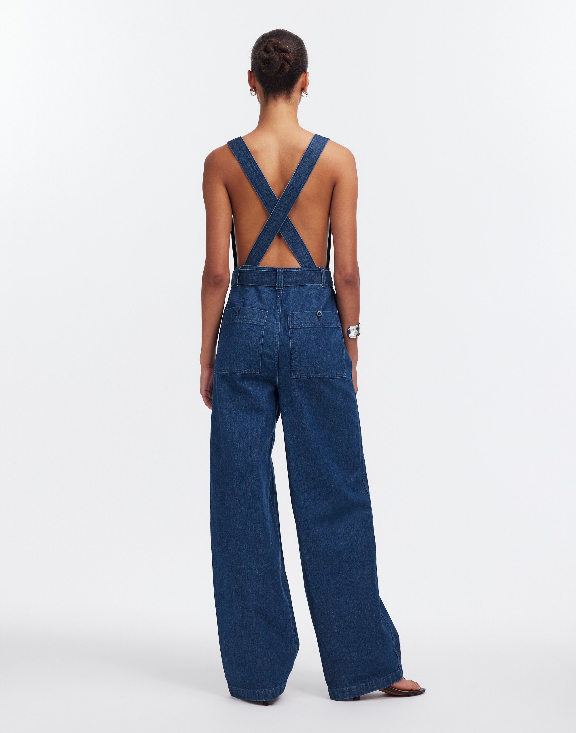 Denim Cross-Back Jumpsuit Cason Wash | Madewell