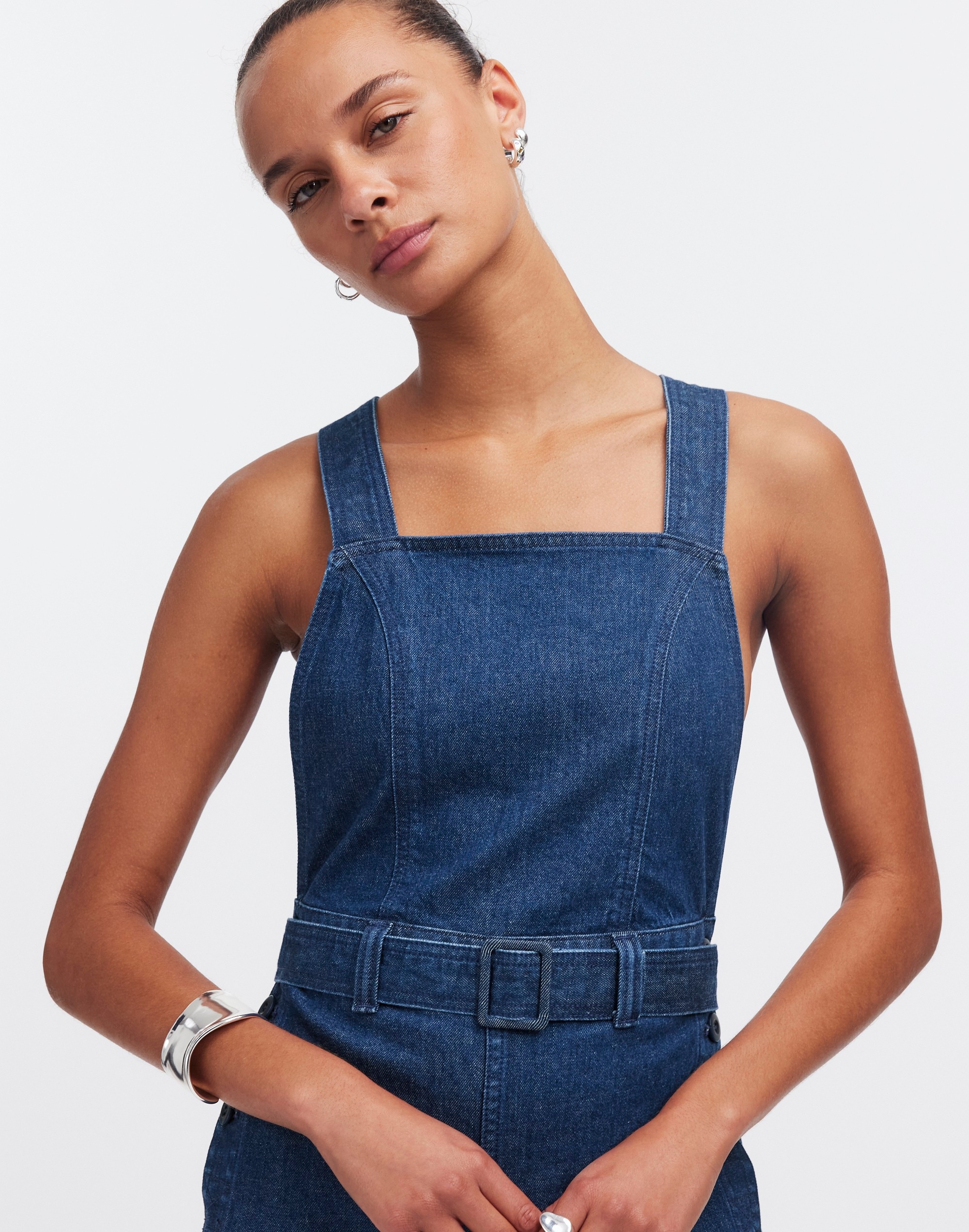 Denim Cross-Back Jumpsuit Cason Wash | Madewell