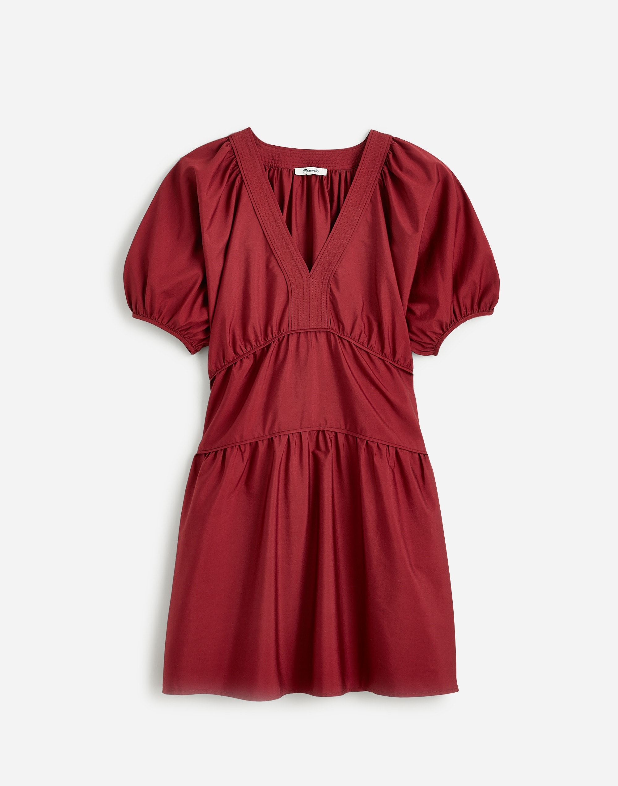 Puff-Sleeve Mini Dress Poplin | Madewell