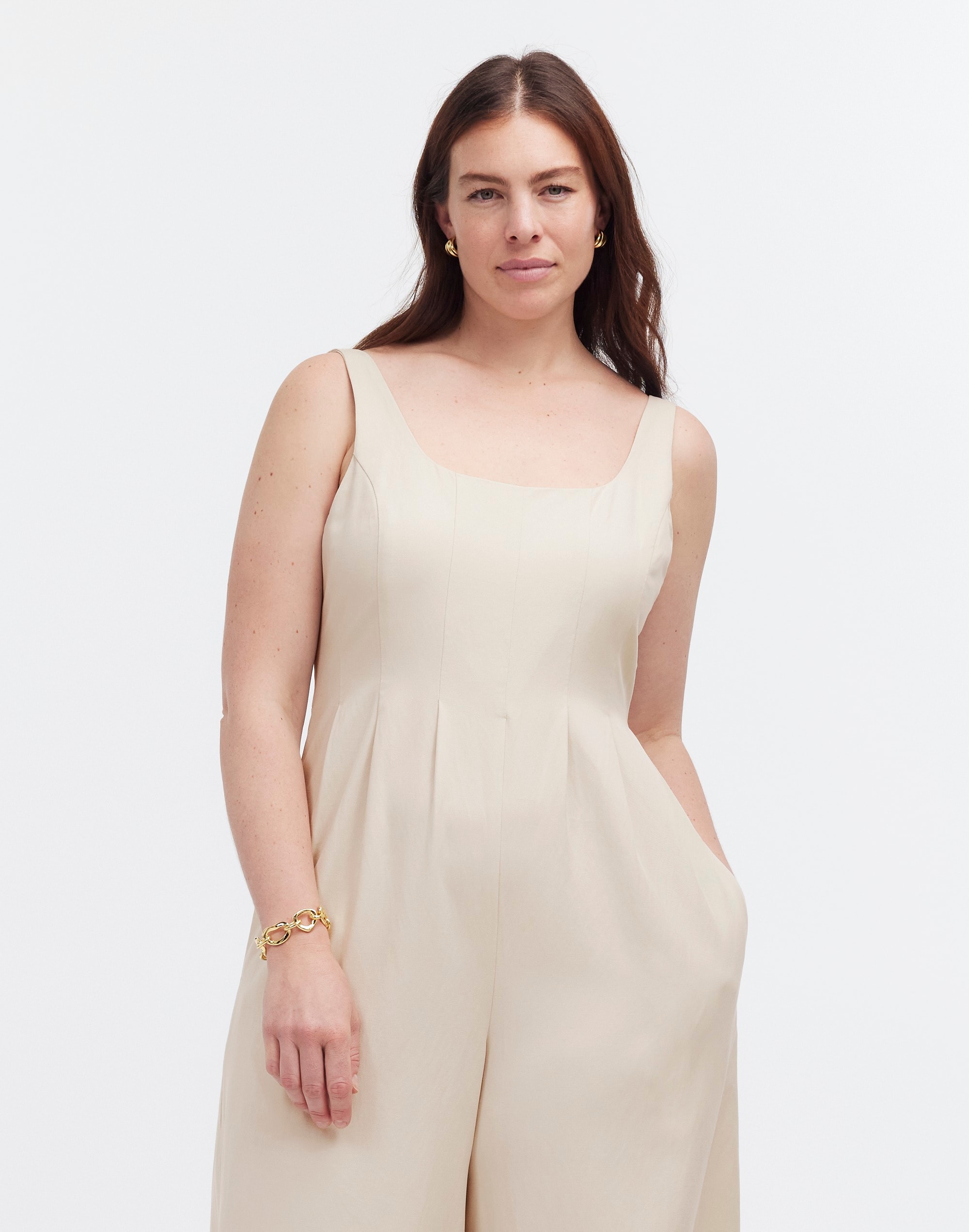 Wide-Leg Tank Jumpsuit Drapey Twill | Madewell