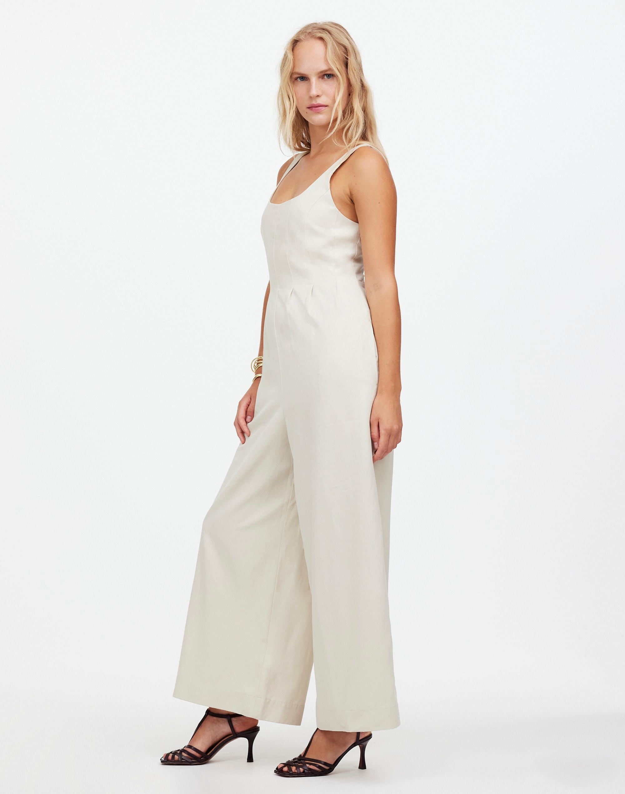 Wide-Leg Tank Jumpsuit Drapey Twill | Madewell