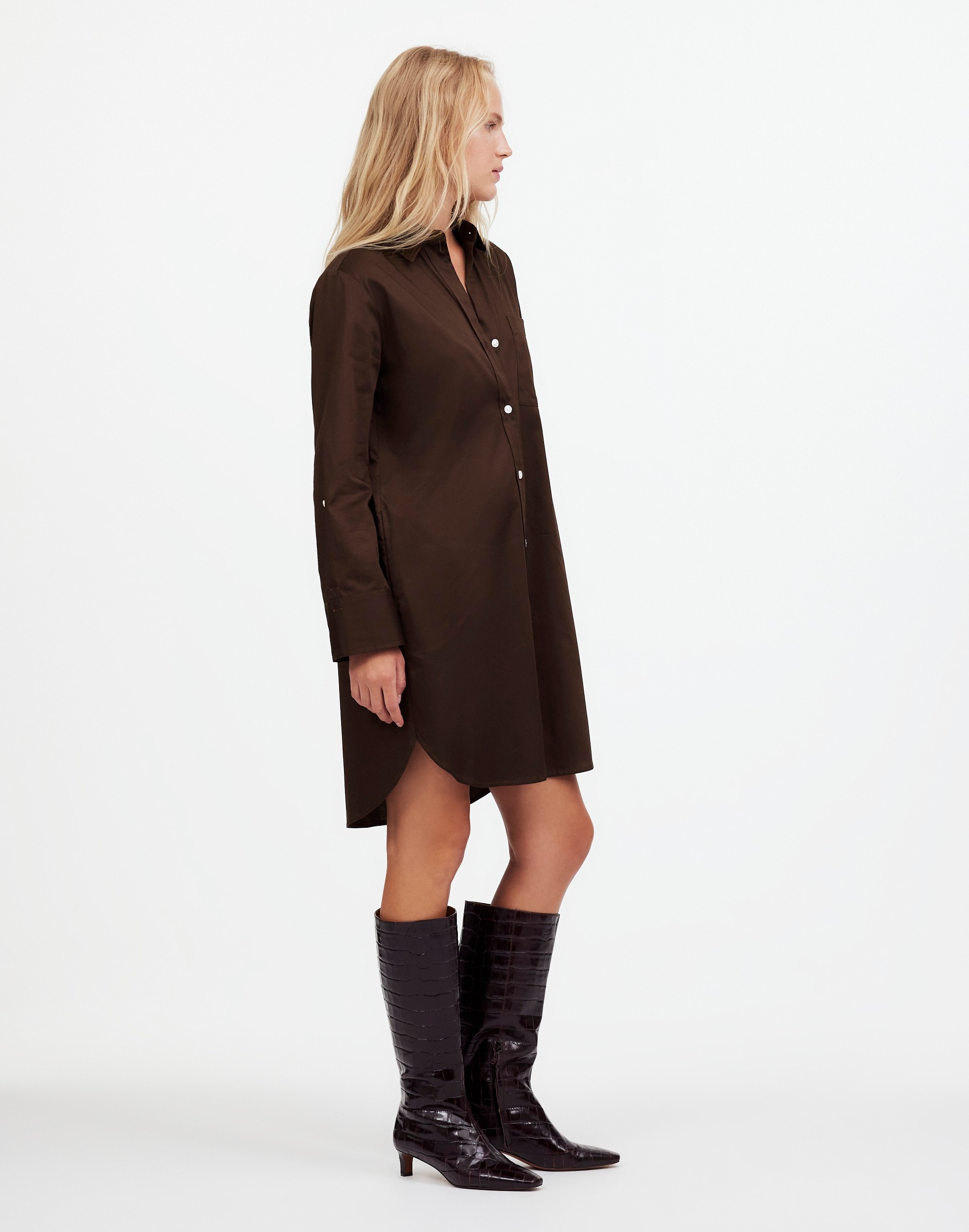 Y-Neck Relaxed Shirtdress | Madewell