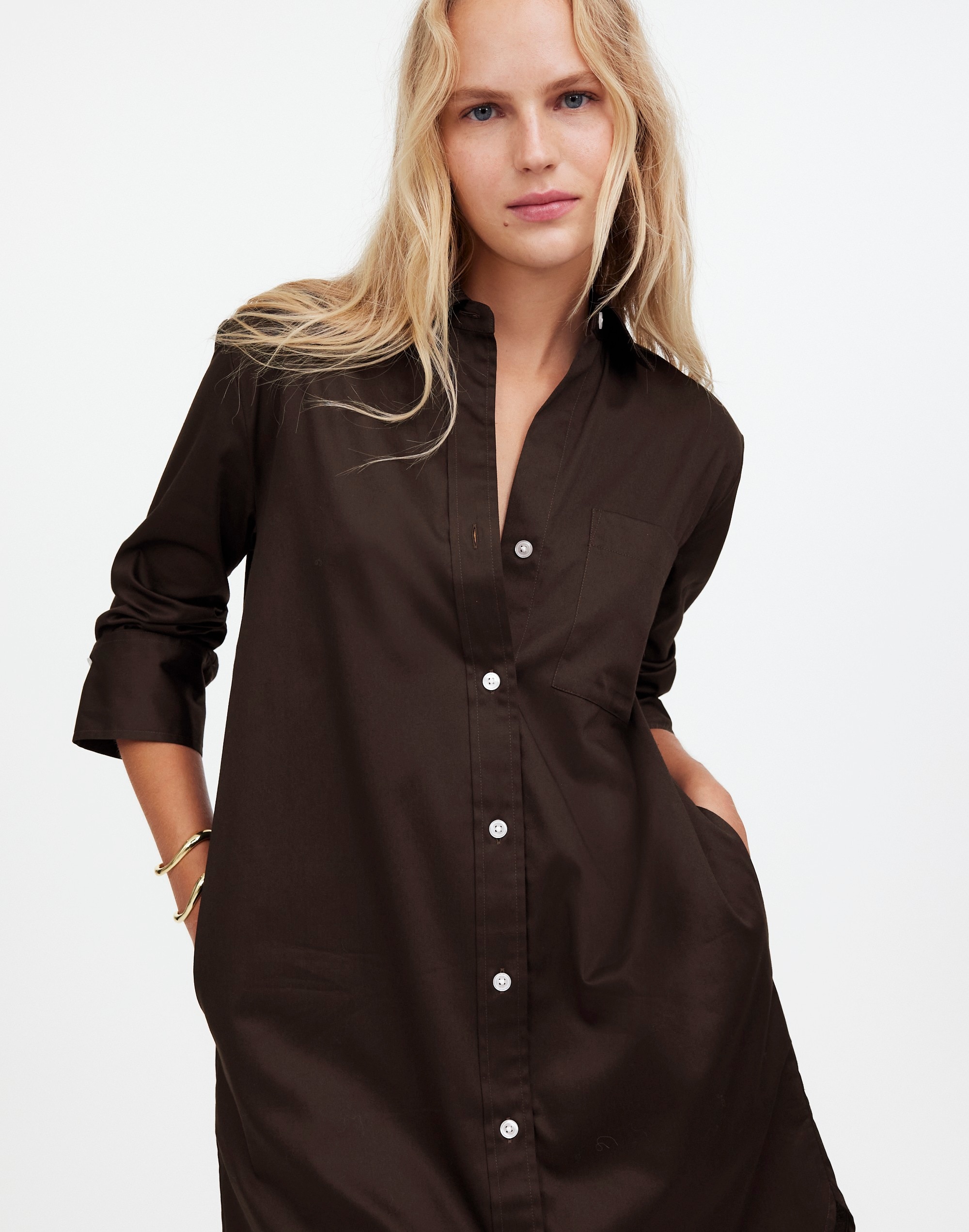 Y-Neck Relaxed Shirtdress | Madewell