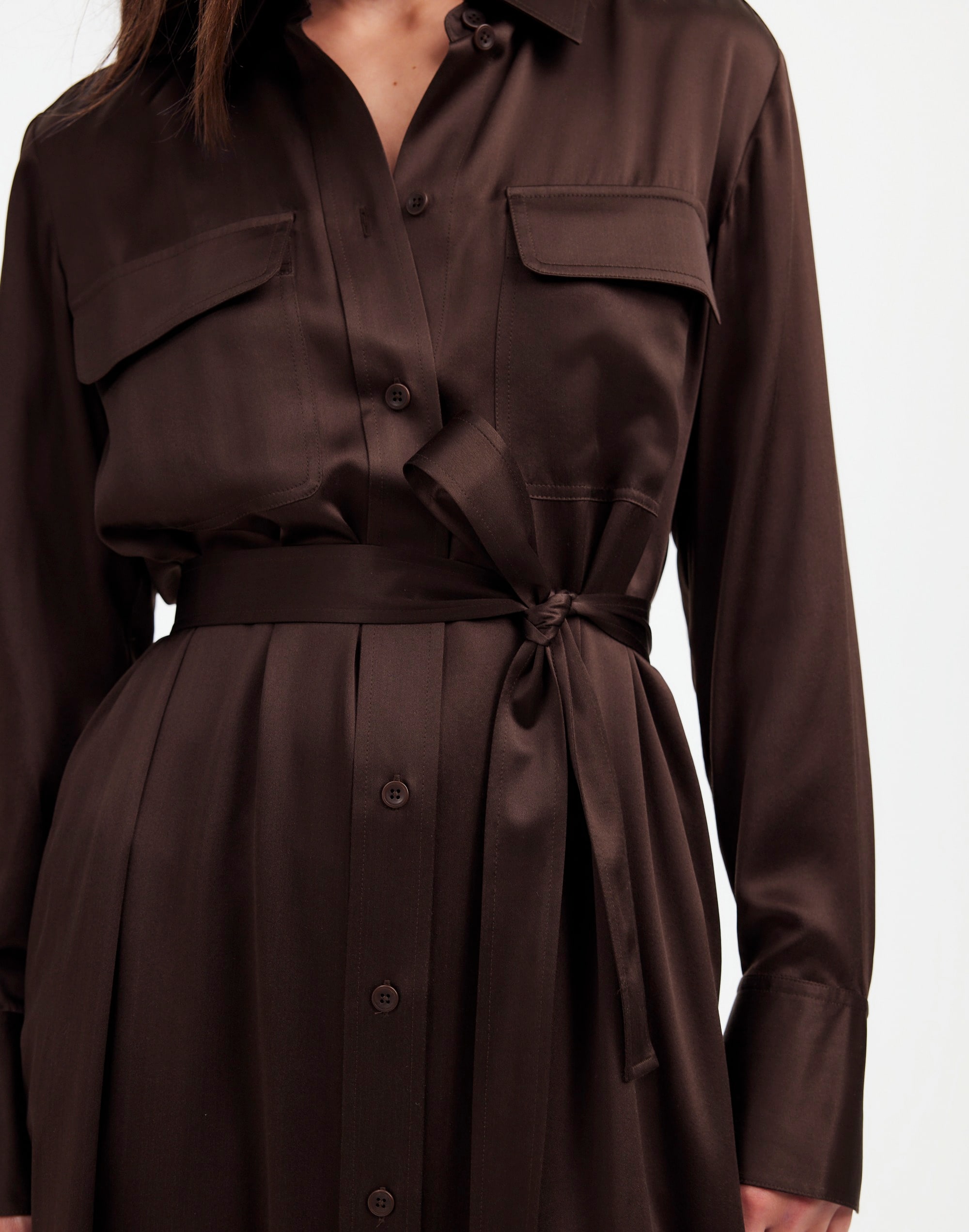 Silk Belted Midi Shirtdress | Madewell