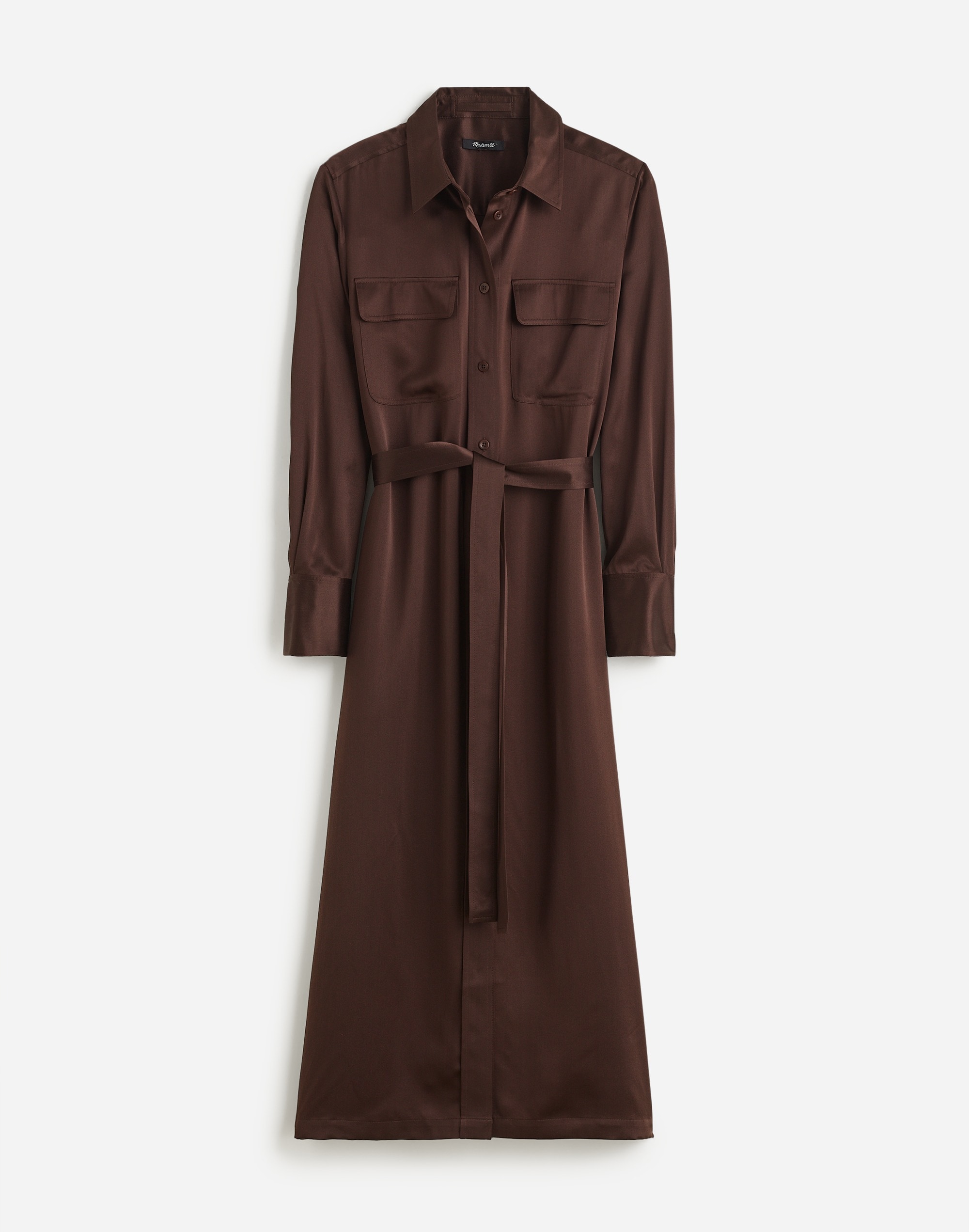 Silk Belted Midi Shirtdress | Madewell