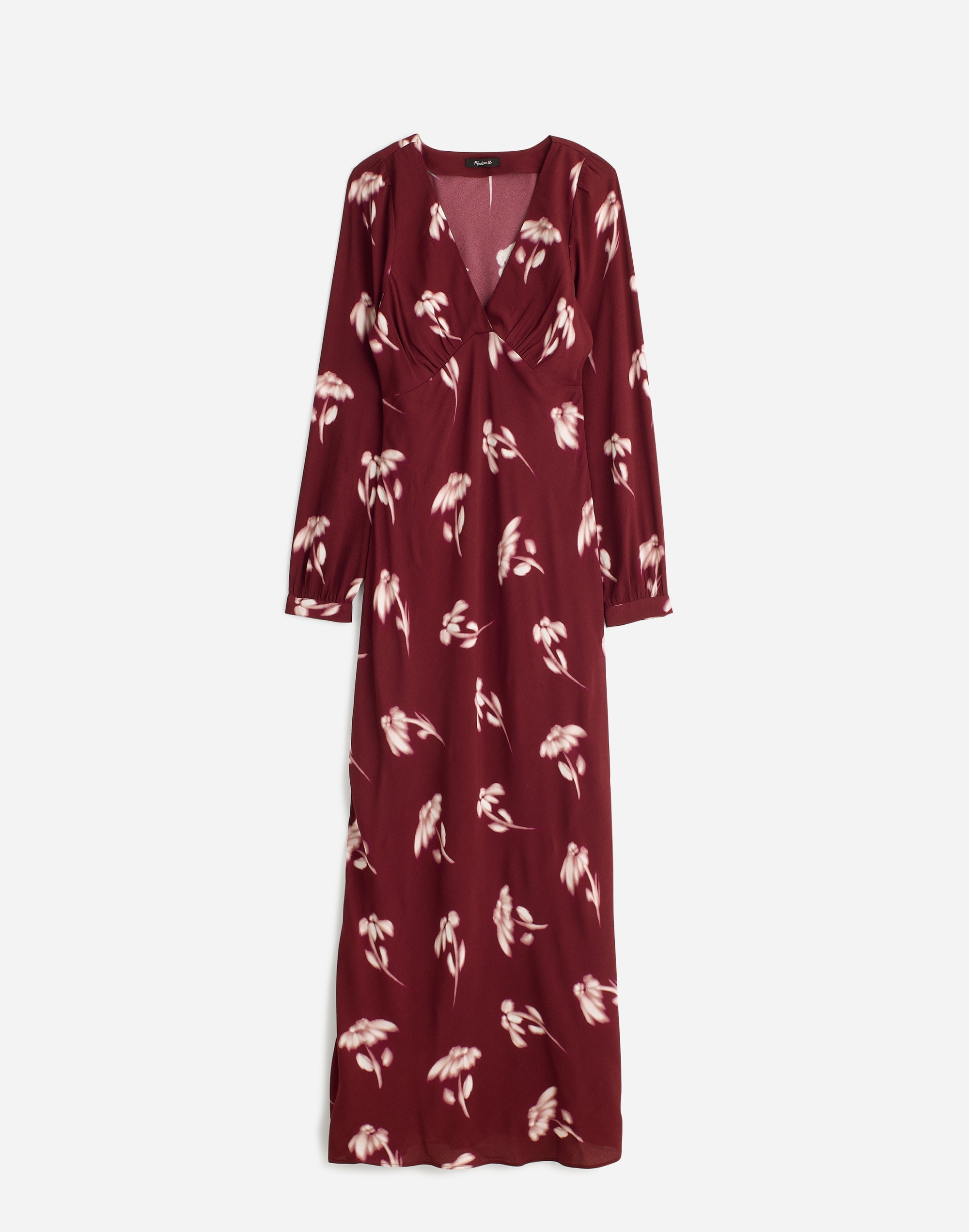 V-Neck Cuff-Sleeve Maxi Dress Floral | Madewell