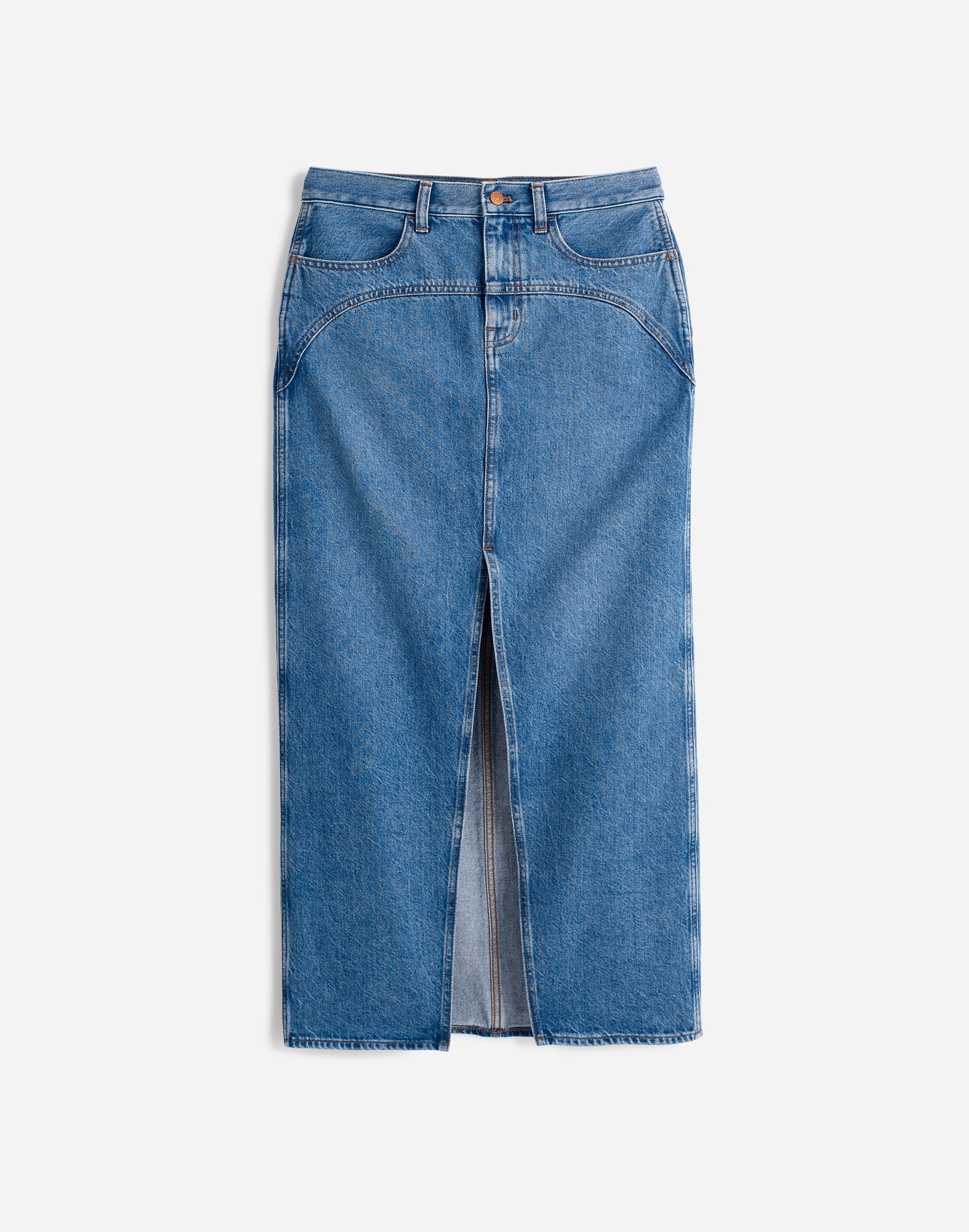 Denim Western Maxi Skirt Emario Wash | Madewell