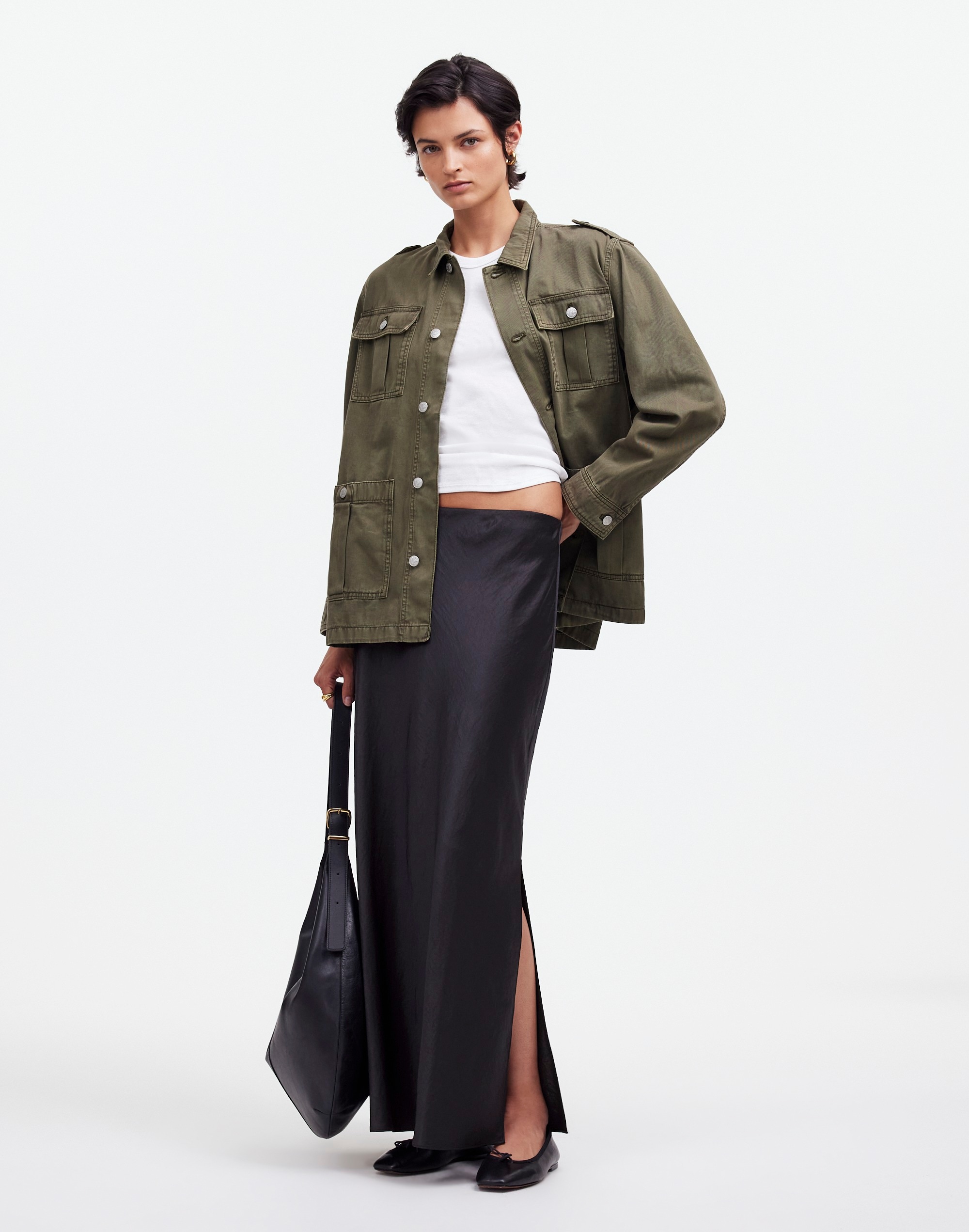 Satin Maxi Slip Skirt | Madewell