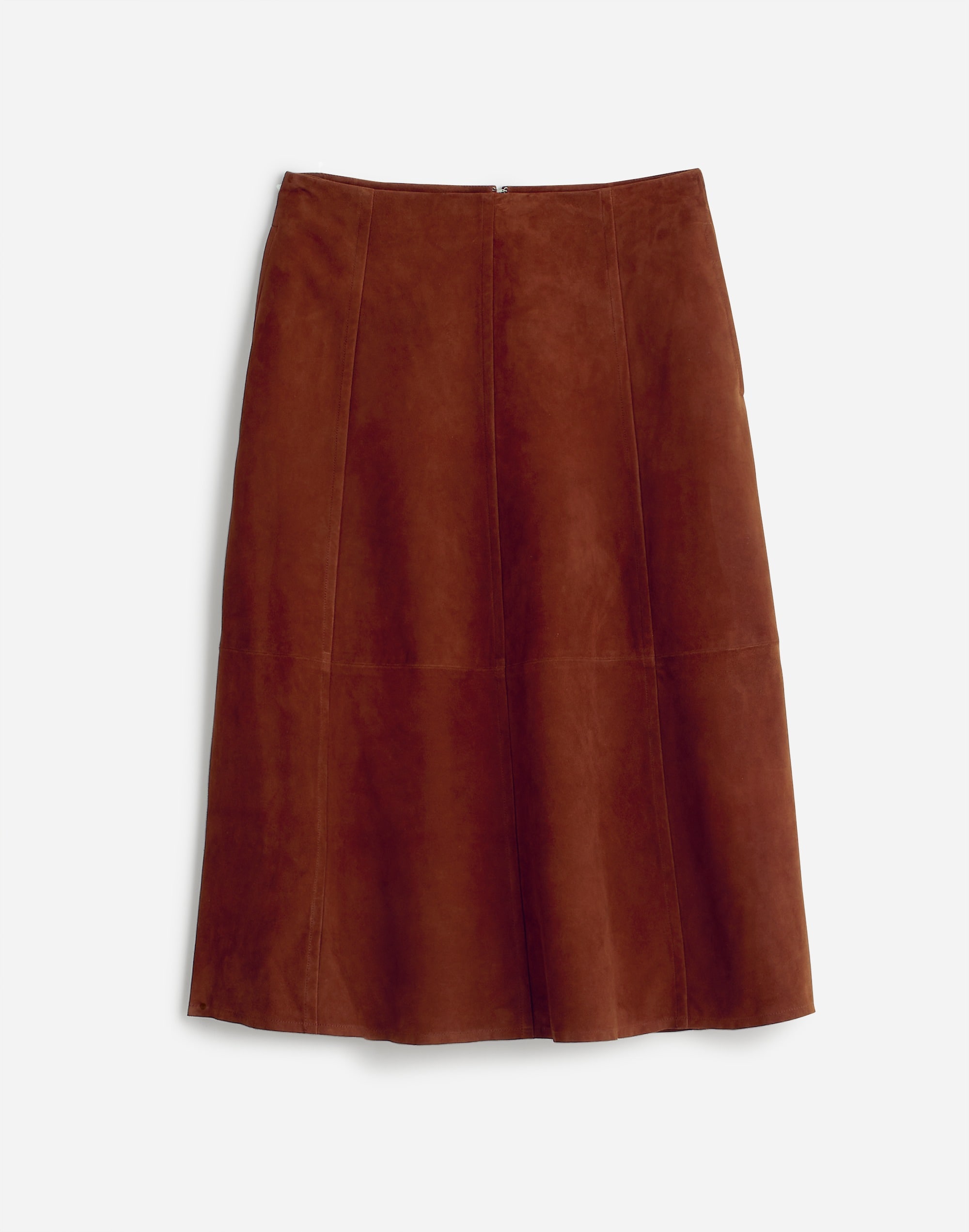 Suede Seamed Midi Skirt | Madewell