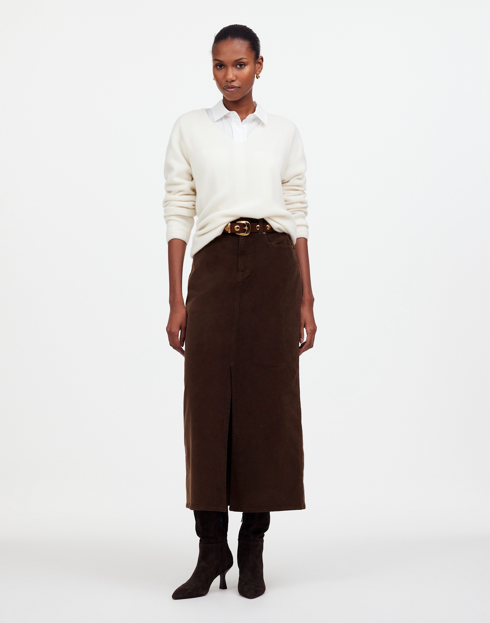 Corduroy Midi Skirt | Madewell