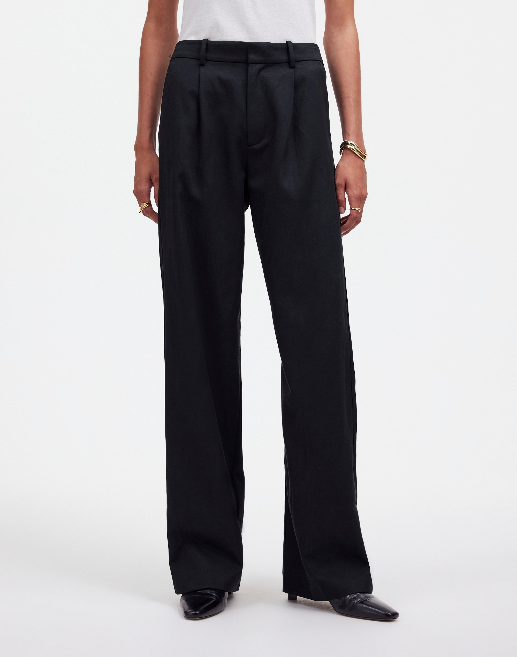 Slouchy Straight Pants Drapey Twill | Madewell