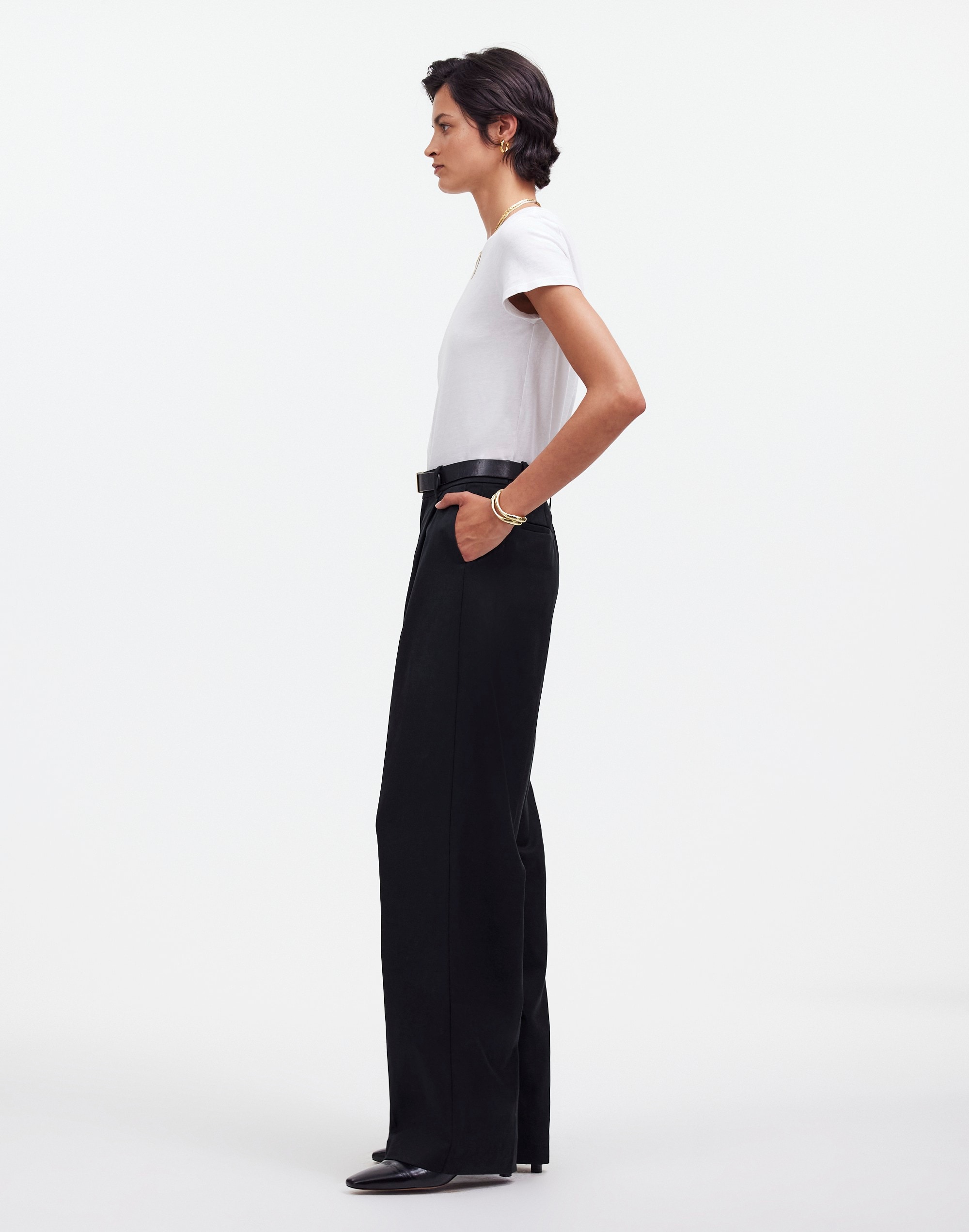 Slouchy Straight Pants Drapey Twill | Madewell