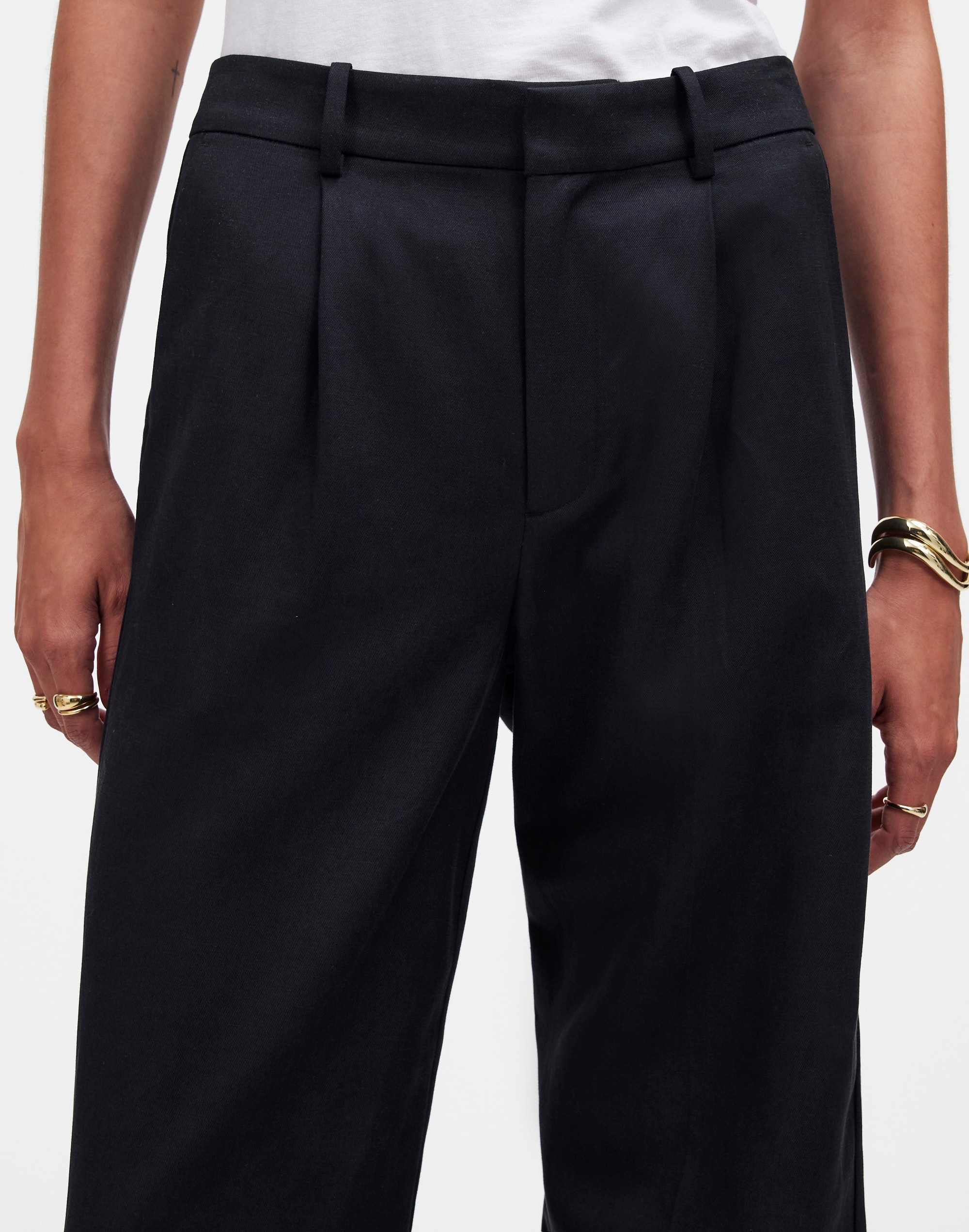 Slouchy Straight Pants Drapey Twill | Madewell