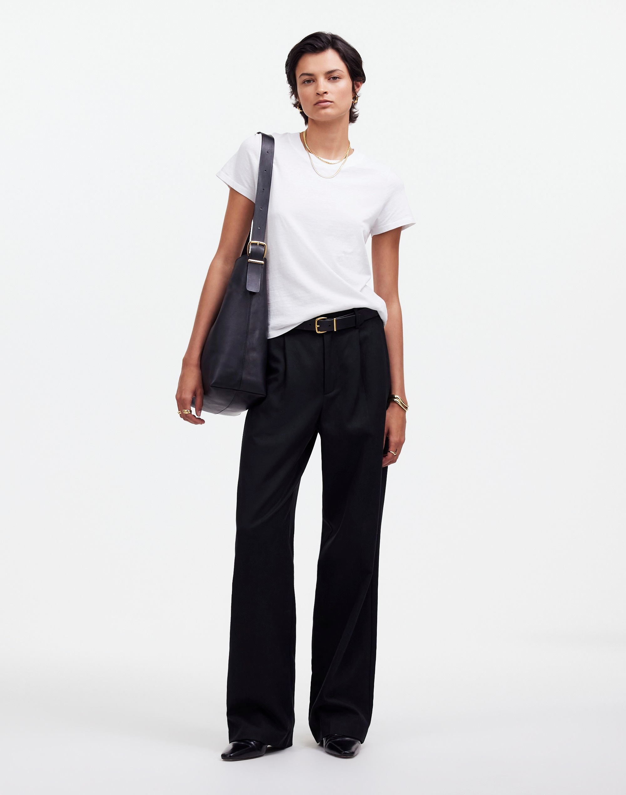 Slouchy Straight Pants Drapey Twill | Madewell