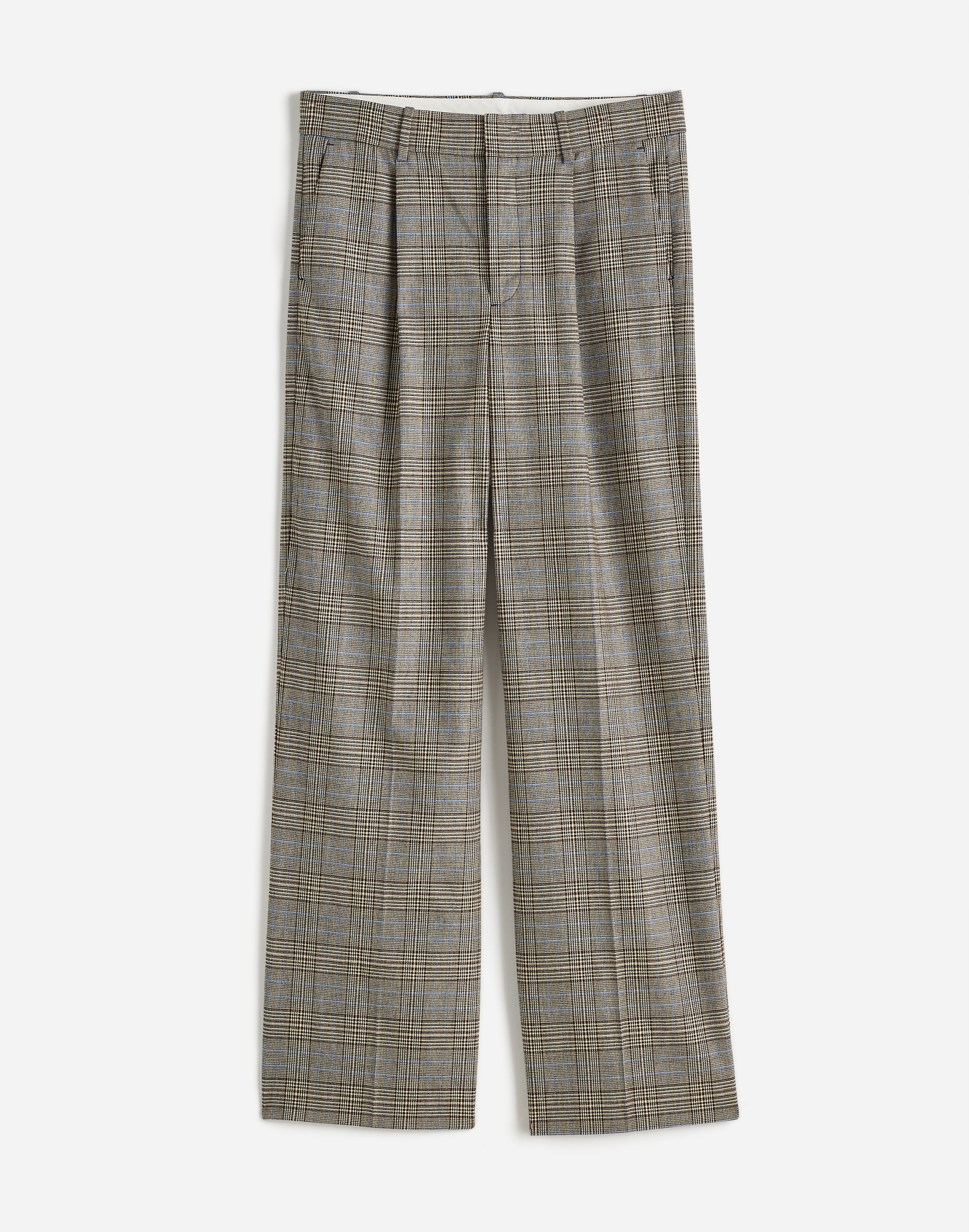 Slouchy Straight Pants Yarn-Dyed Plaid | Madewell