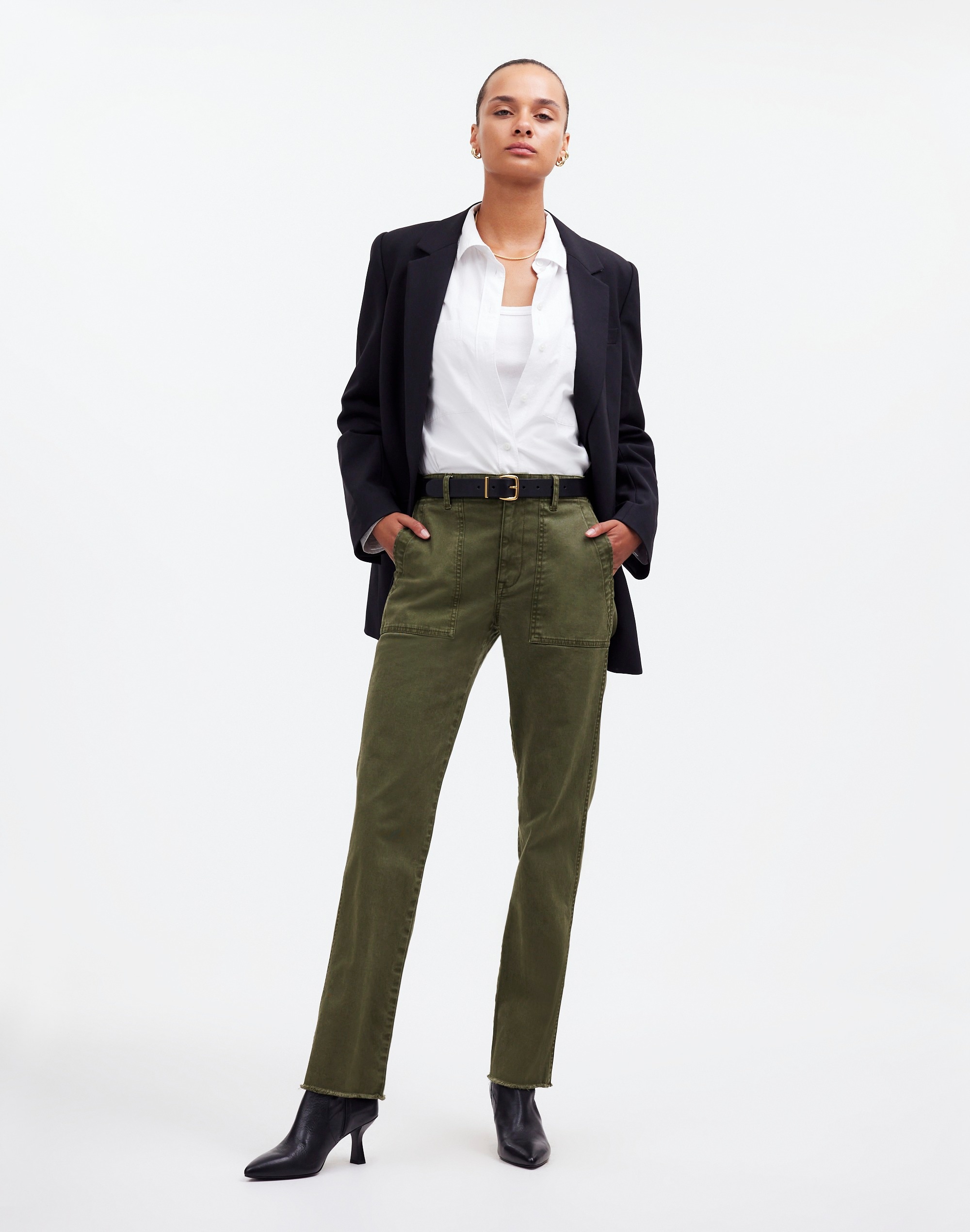 The Petite Slim Straight Trouser Pant Garment Dye | Madewell