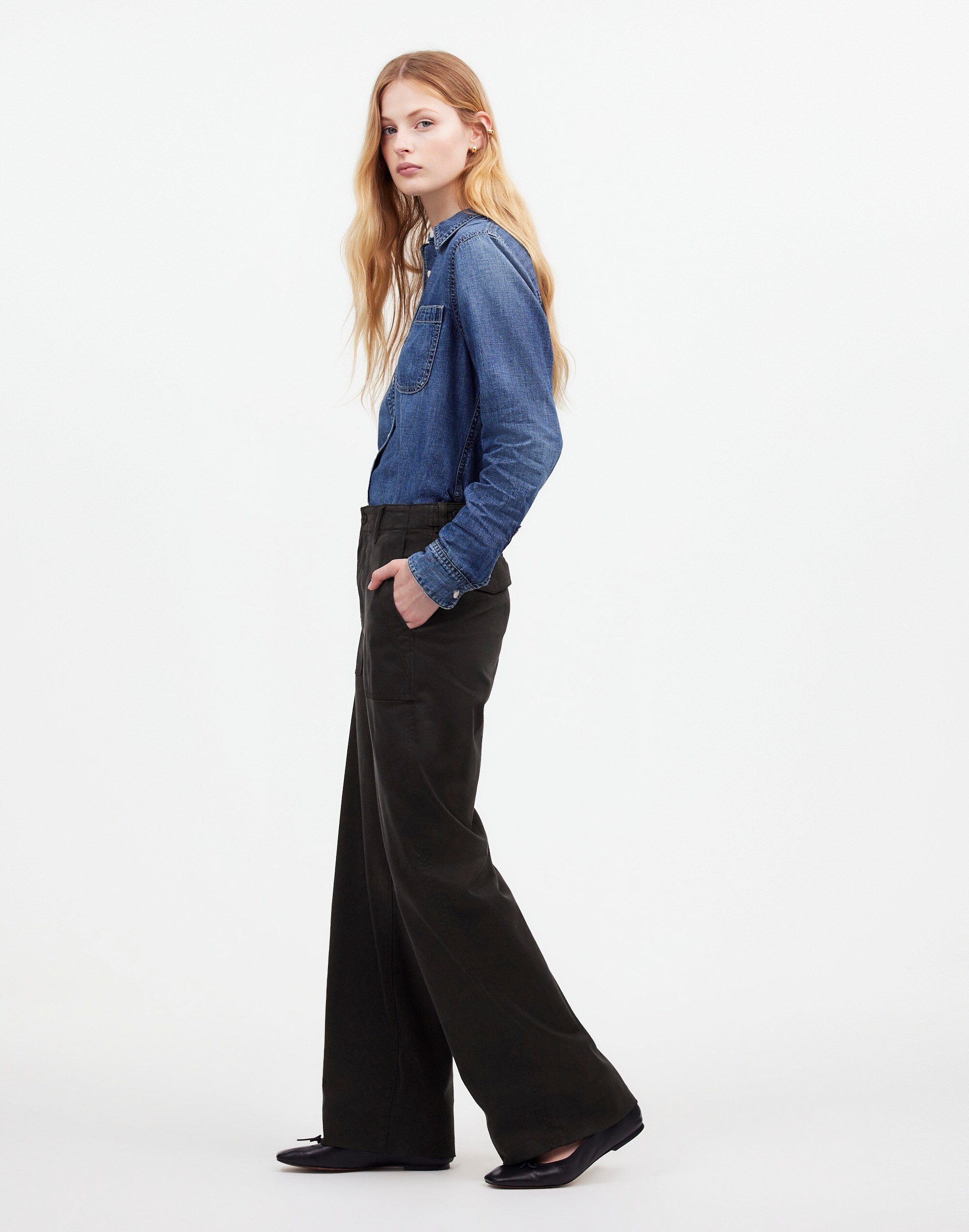 Petite Low-Slung Baggy Utility Pants | Madewell