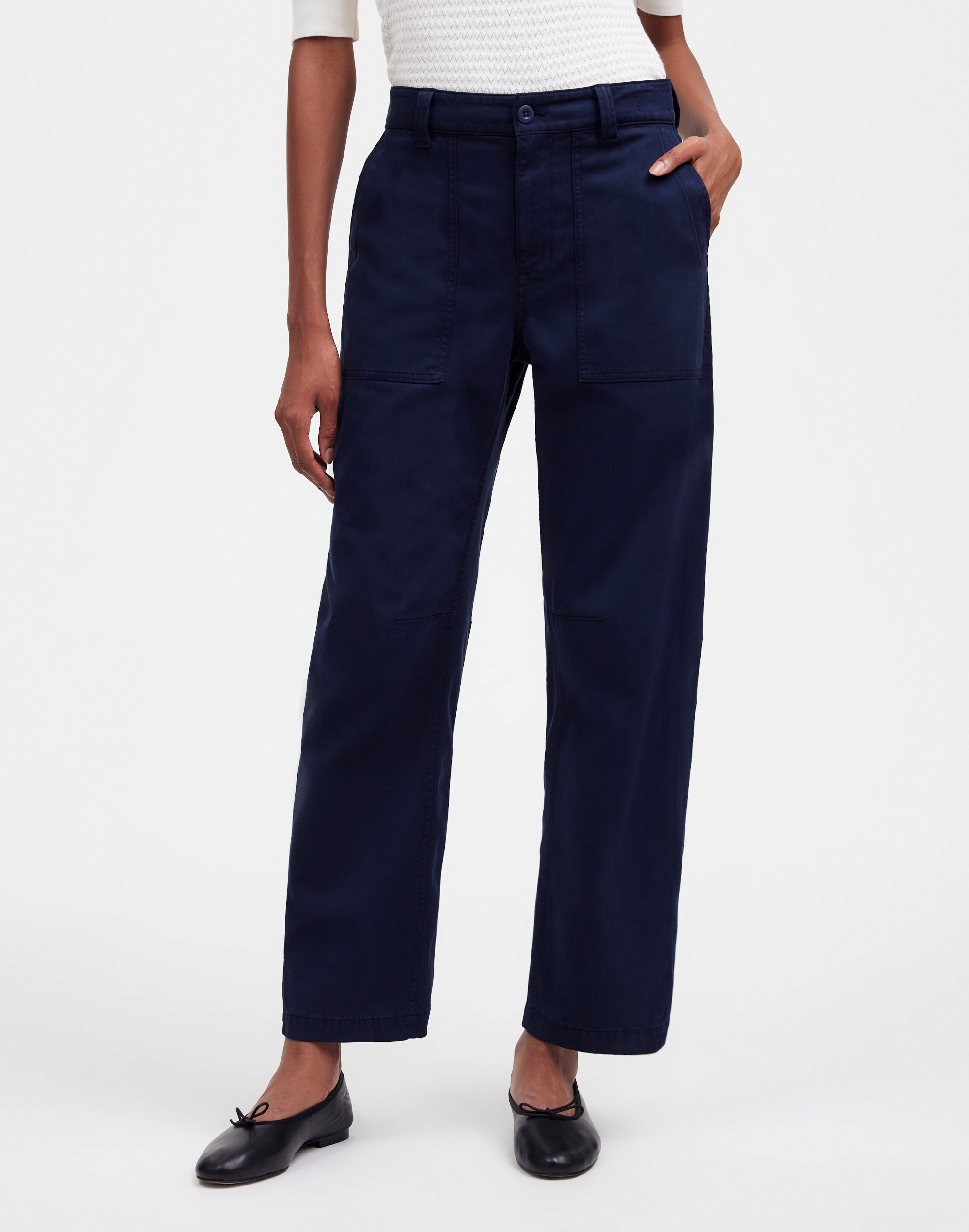 Darted Barrel-Leg Pants | Madewell