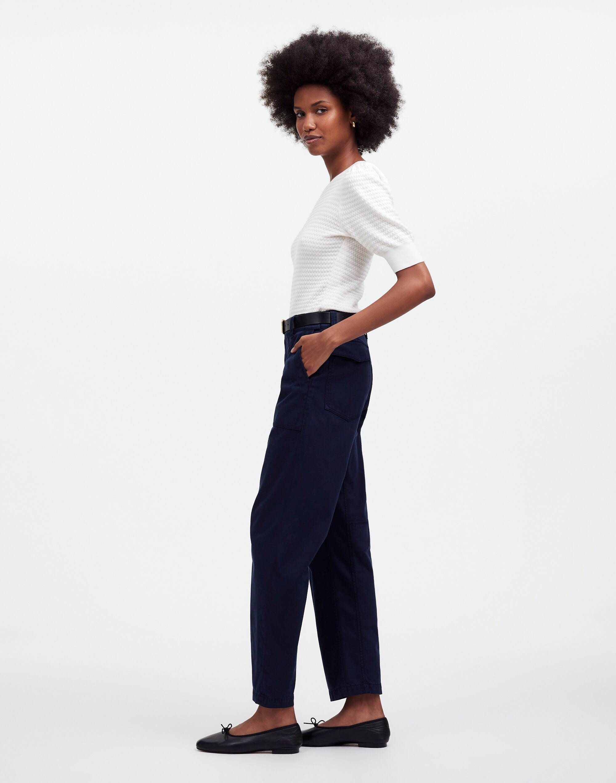 Darted Barrel-Leg Pants | Madewell