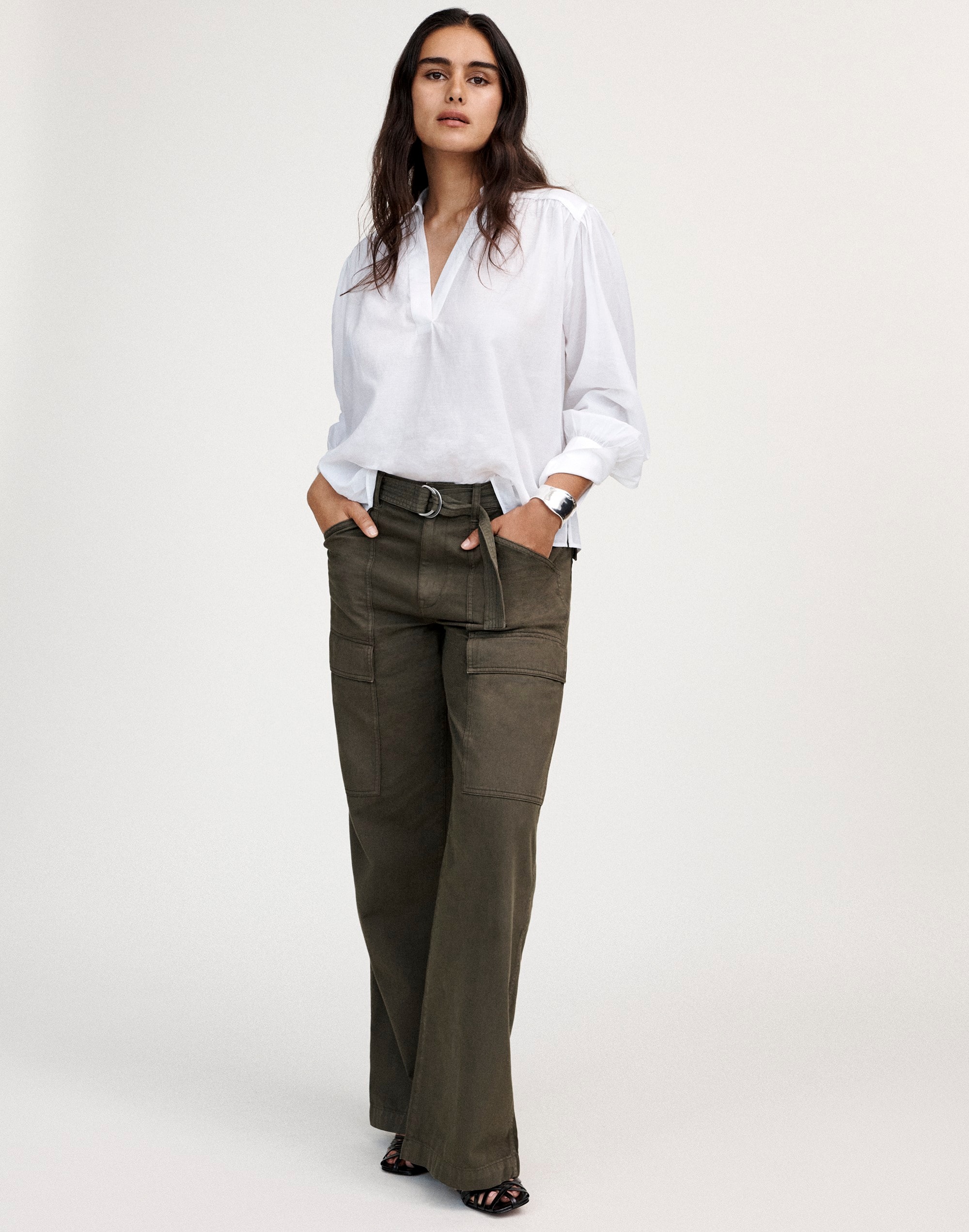 Belted Slouchy Straight Cargo Pants Garment Dye | Madewell