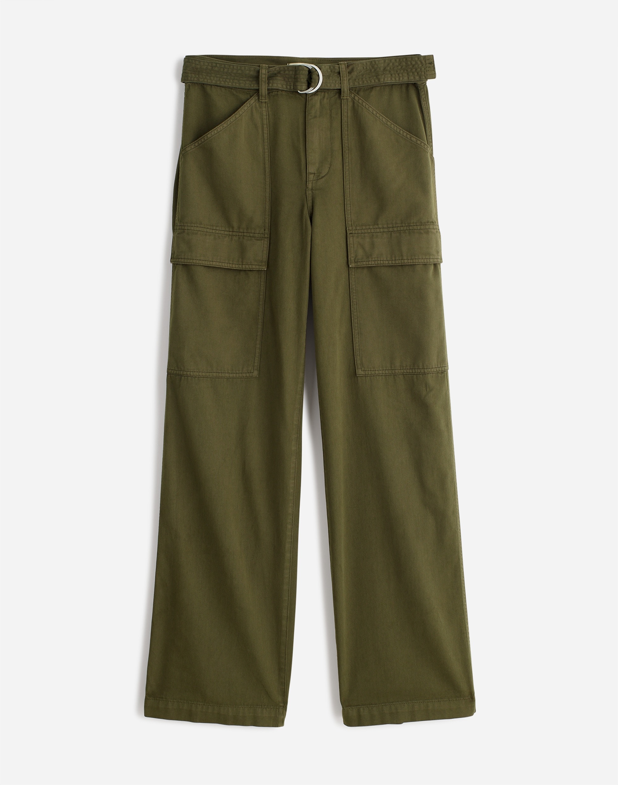 Belted Slouchy Straight Cargo Pants Garment Dye | Madewell